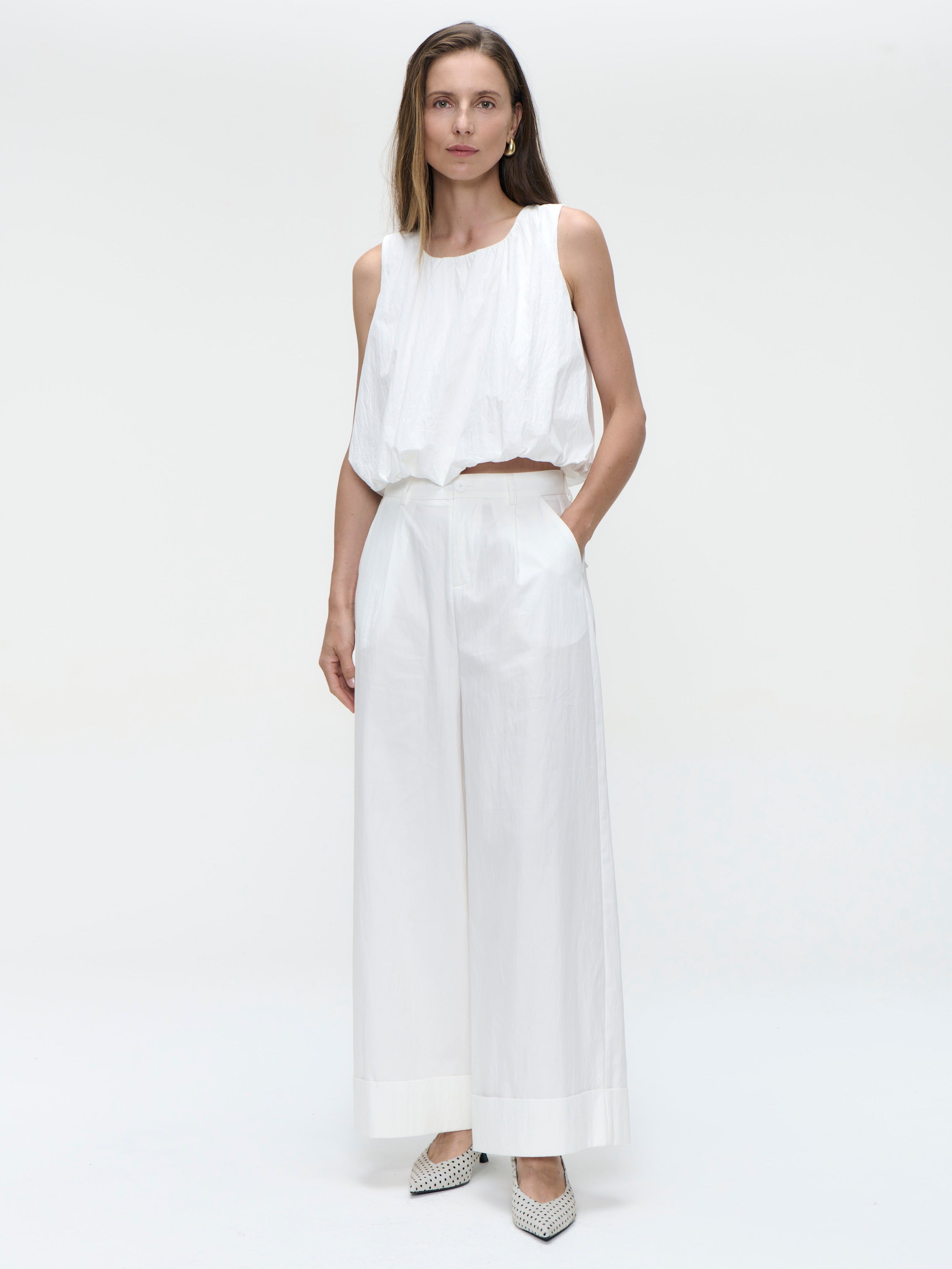 Jane Lushka Top Nori Cotton Top in Off White