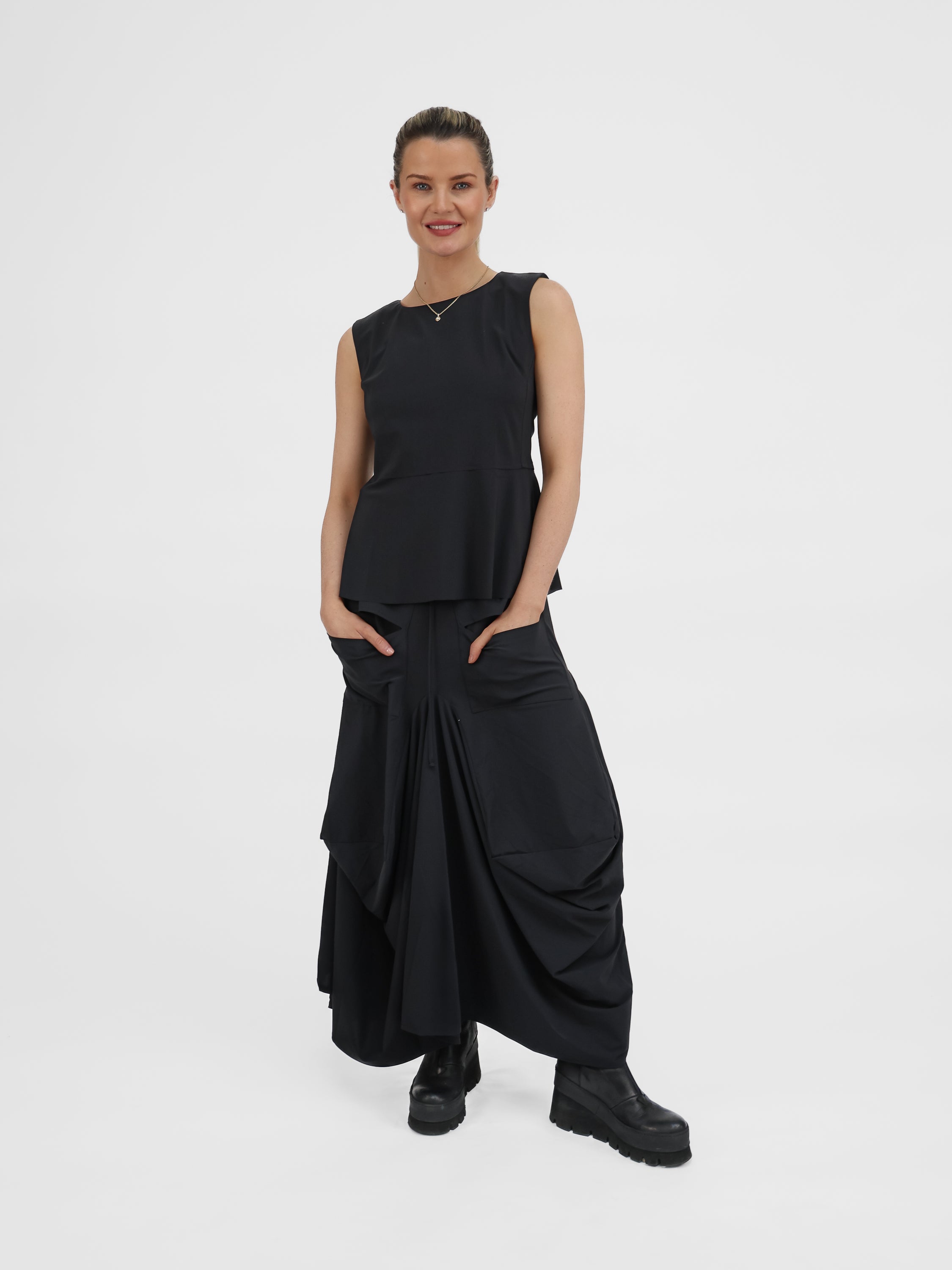 Jane Lushka Top Vespa Top Technical Jersey in Black