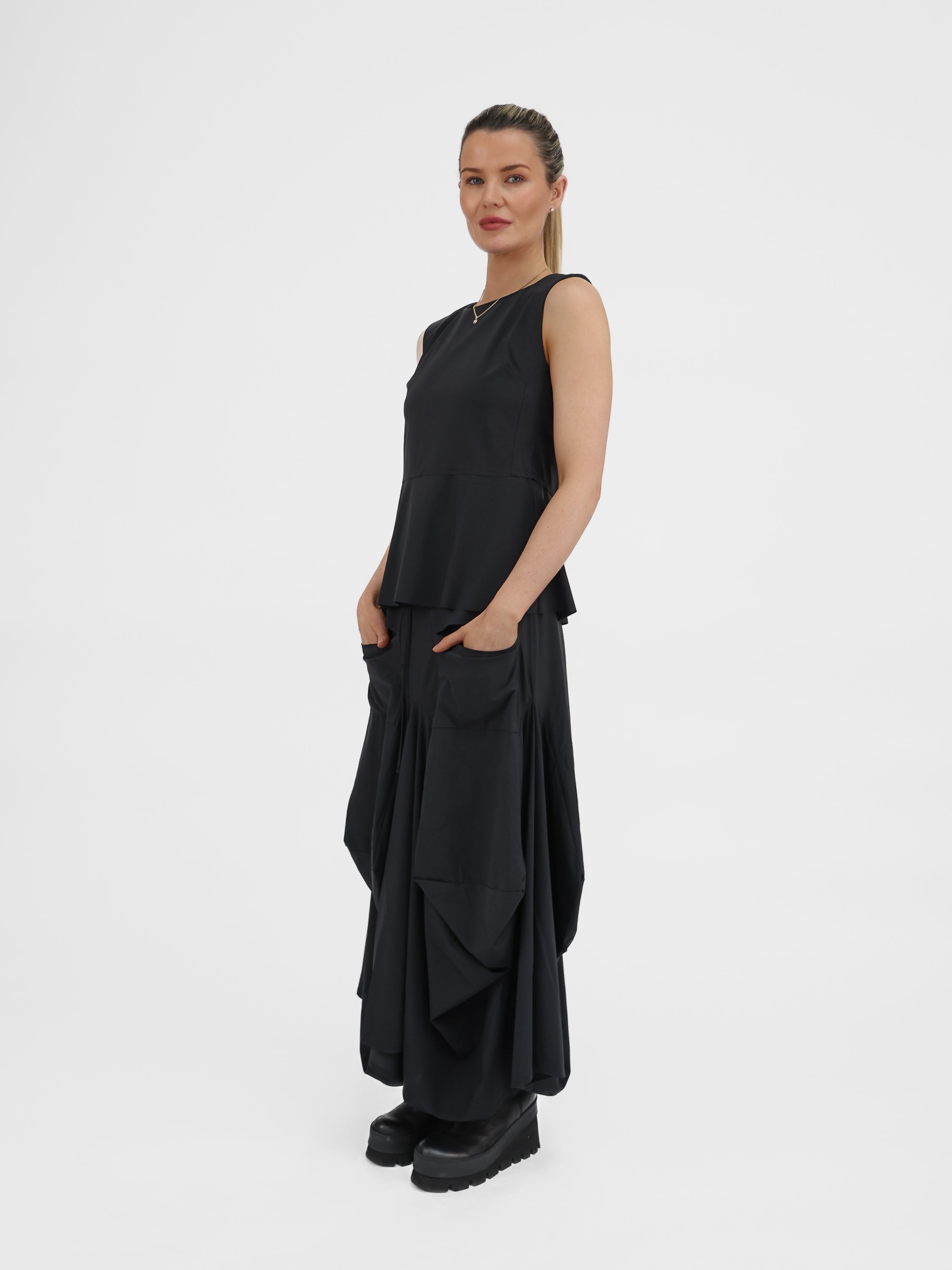 Jane Lushka Top Vespa Top Technical Jersey in Black