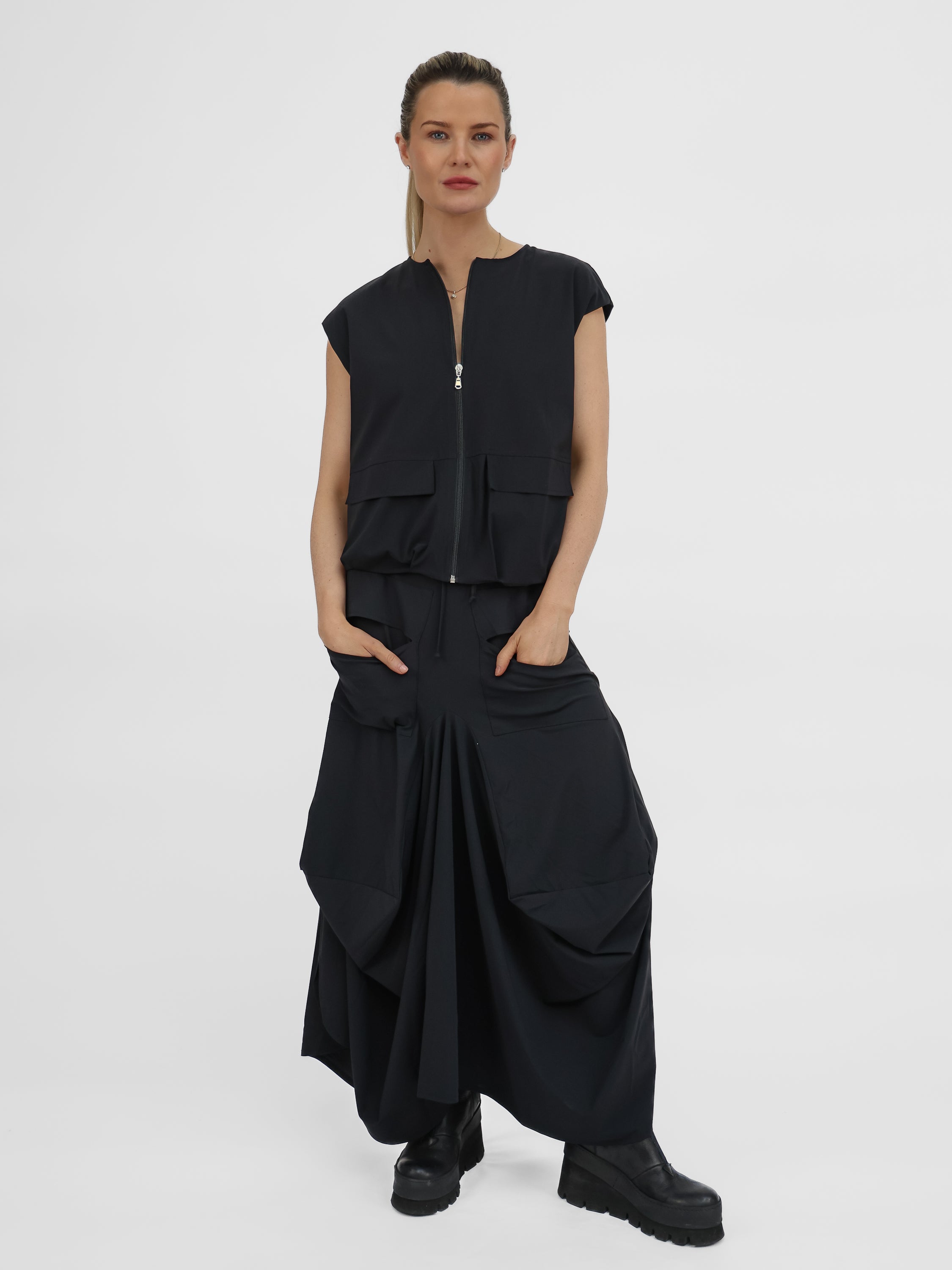 Jane Lushka Vest Ursula Vest Technical Jersey in Black