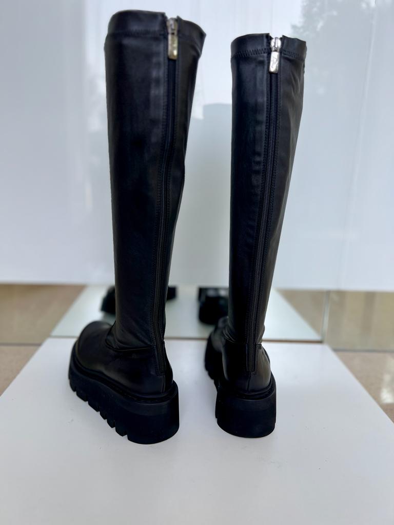 Lofina Footwear Lofina Leather Nappa Knee high Boot in black