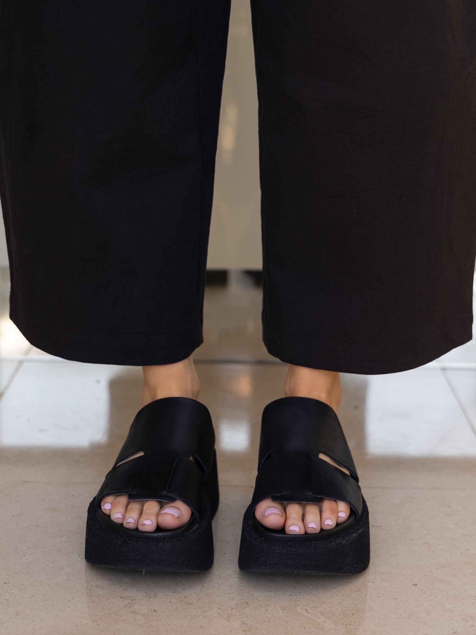 Lofina Sandals Lofina Platform Sandal in Gasoline Nero