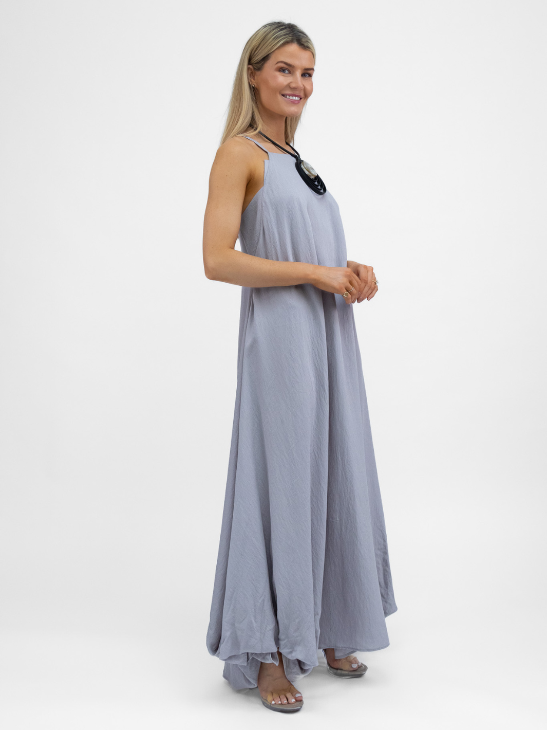 Lotus Eaters Dress Palos Maxi Dress In Silver From Lotus Eaters
