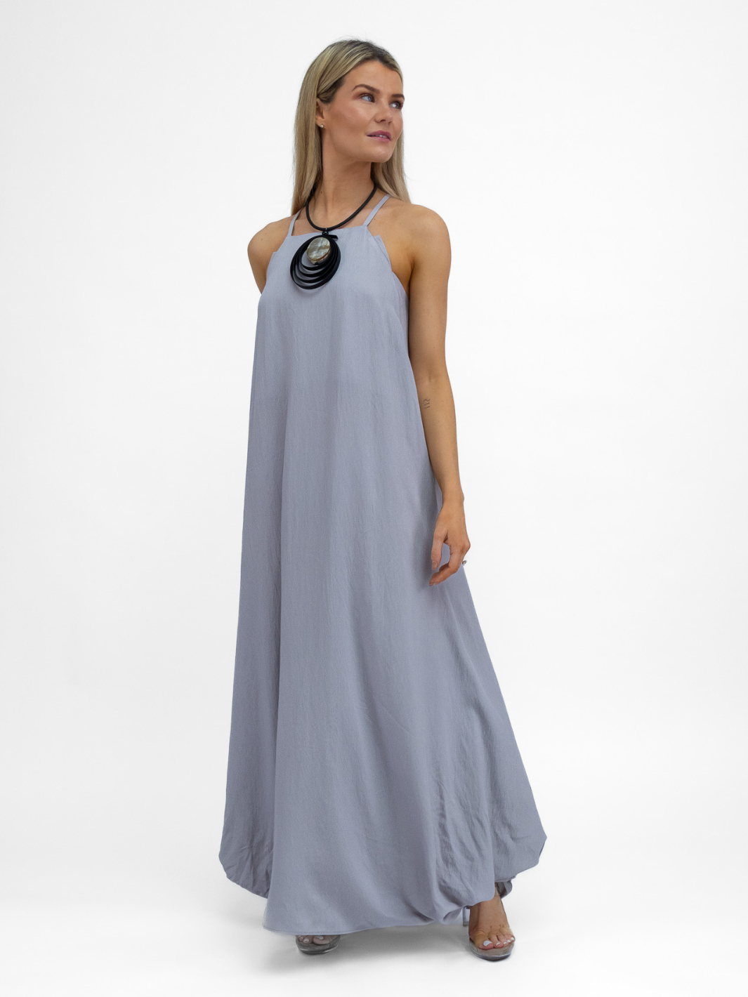 Lotus Eaters Dress Palos Maxi Dress In Silver From Lotus Eaters