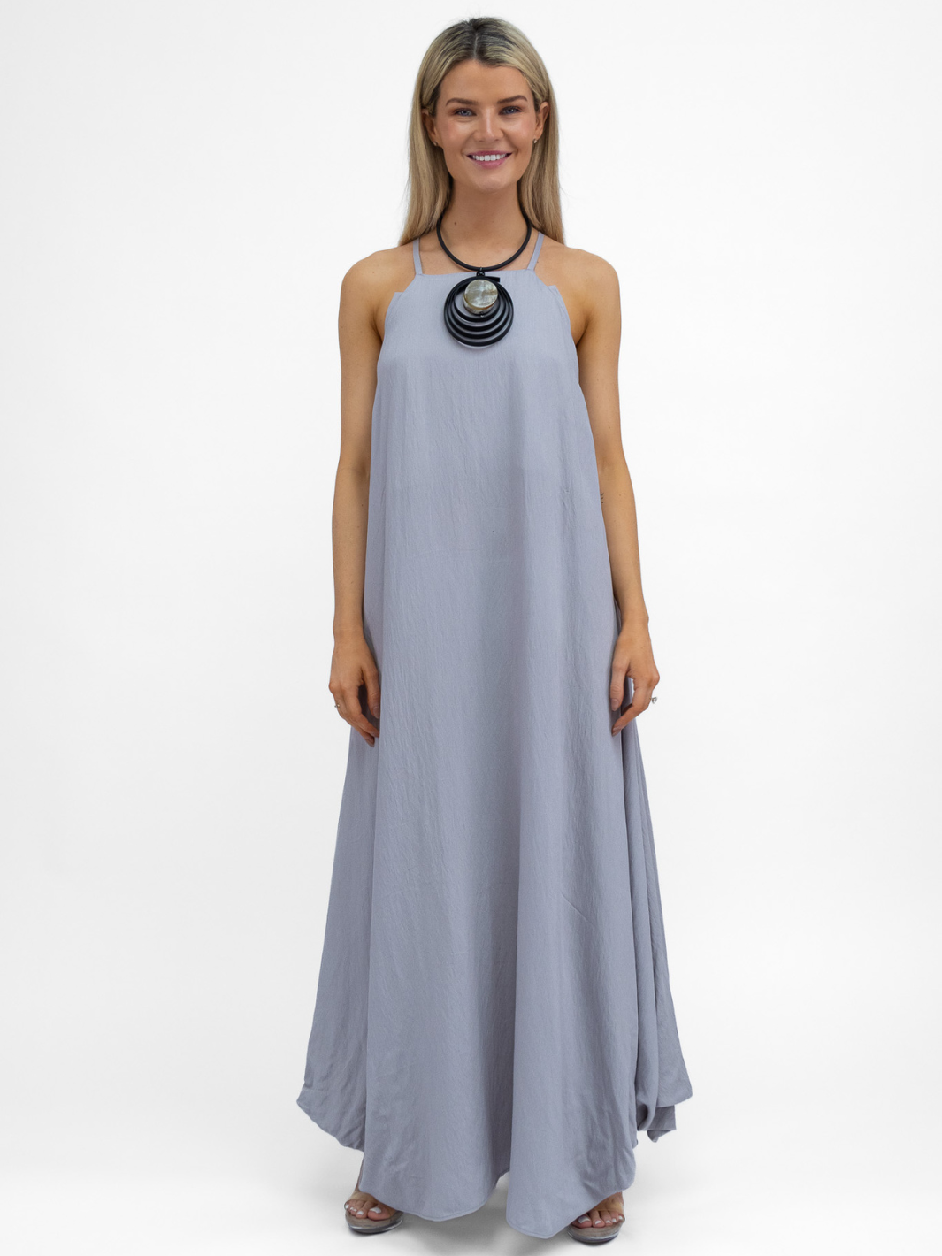 Lotus Eaters Dress Palos Maxi Dress In Silver From Lotus Eaters