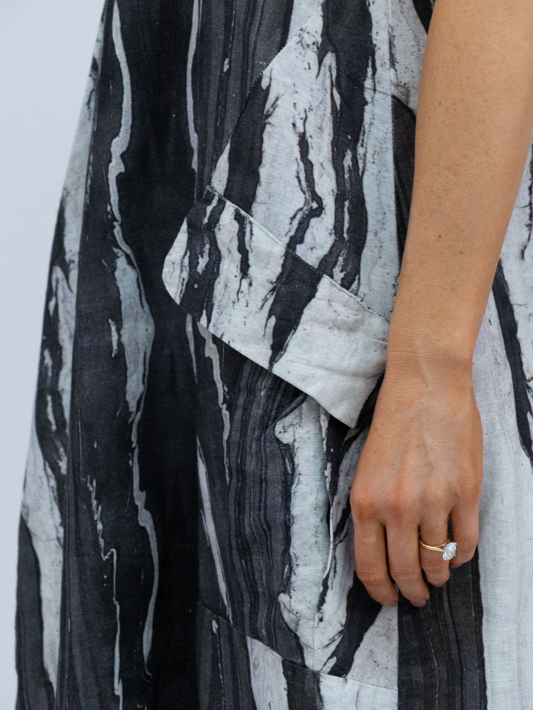 Lotus Eaters Dress Saba Printed Dress In Off White And Black From Lotus Eaters