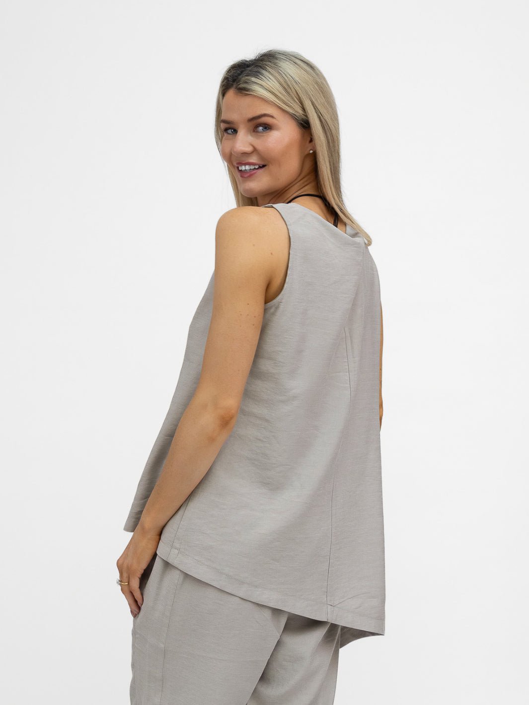 Lotus Eaters Top Mimbo Top In Greige From Lotus Eaters