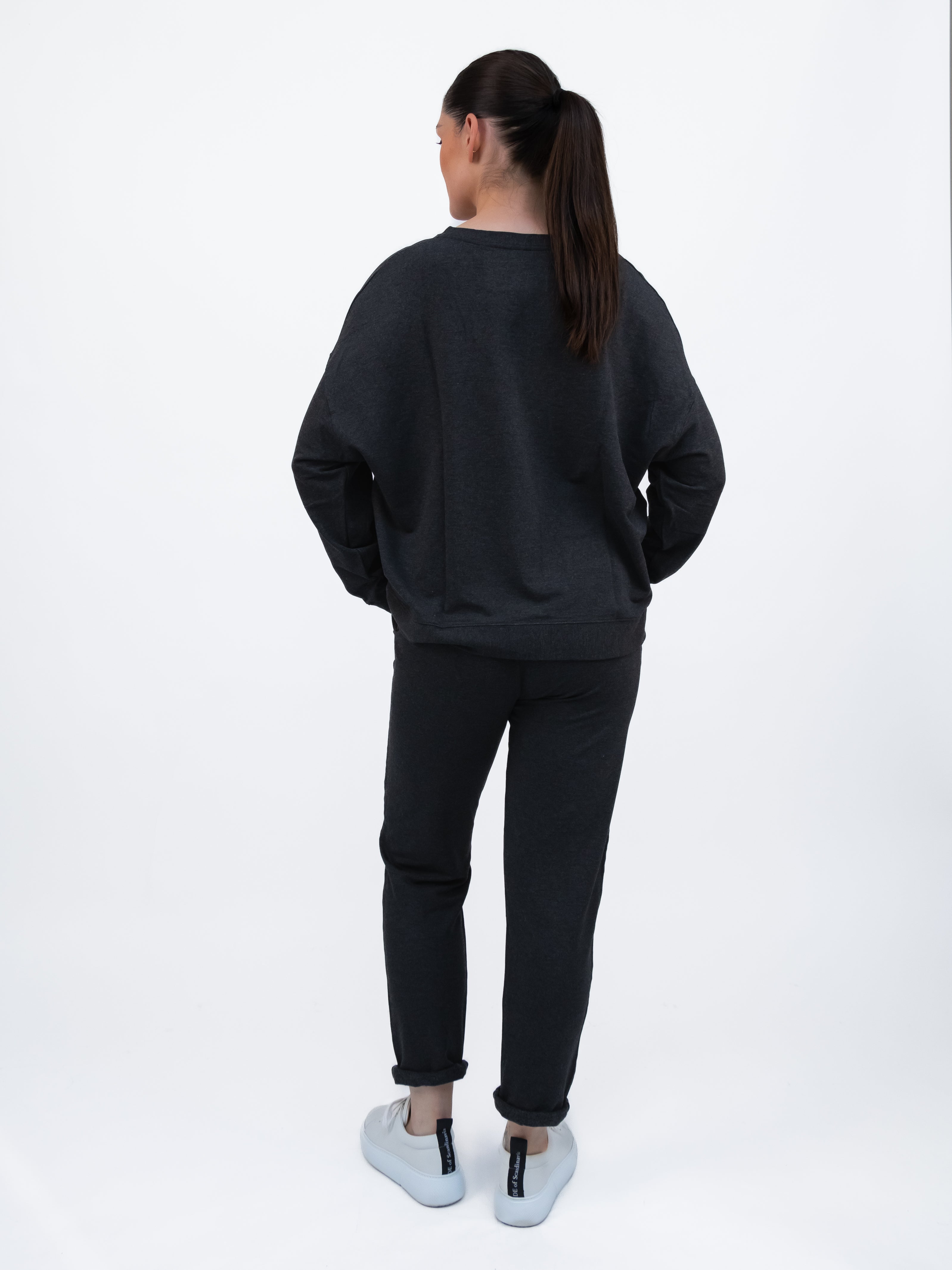 Majestic Filatures Pants Grey Slim Jogger in Anthracite Heather