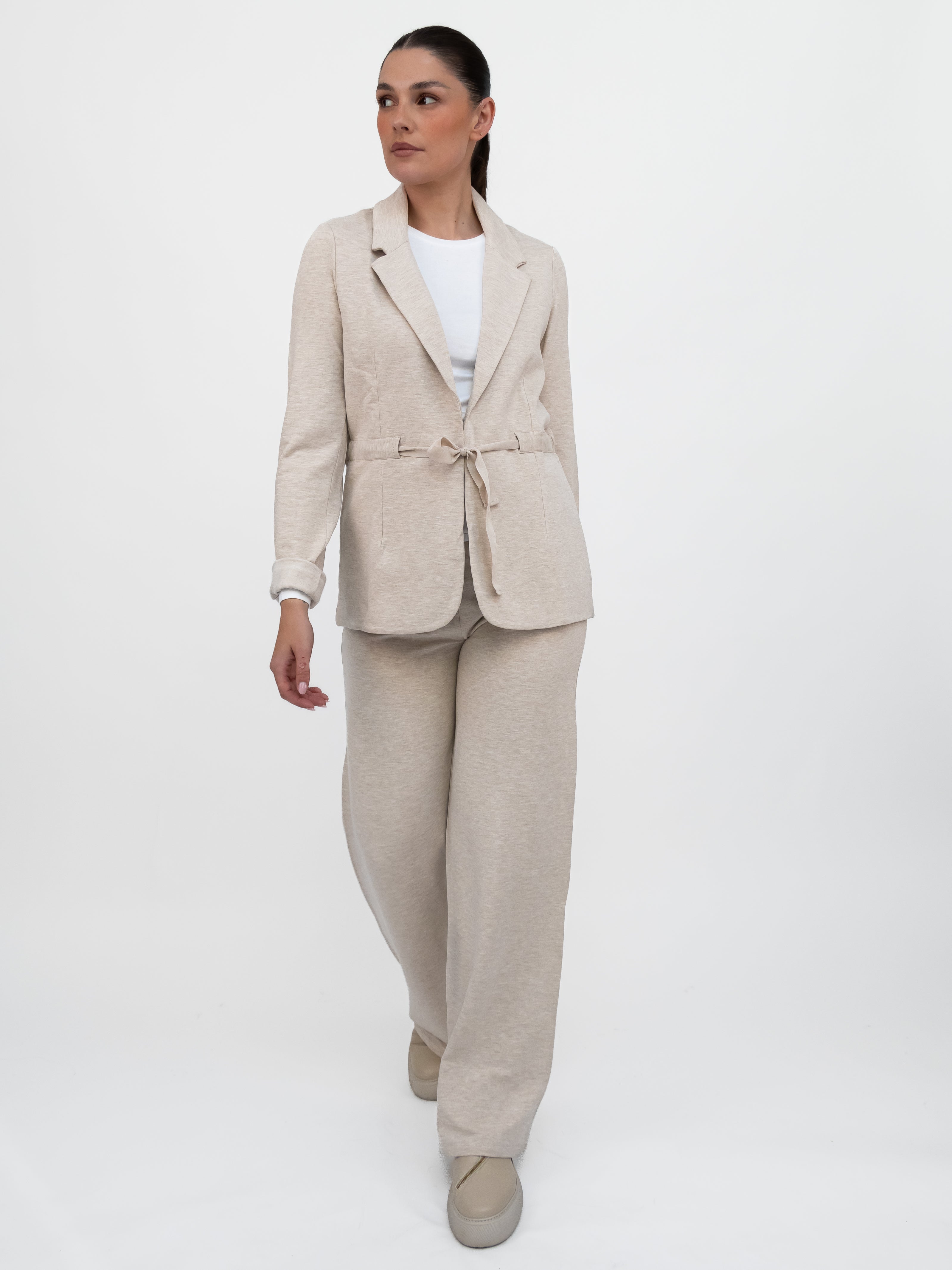 Majestic Filatures Pants Wide Leg Jogger in Ecru Marl