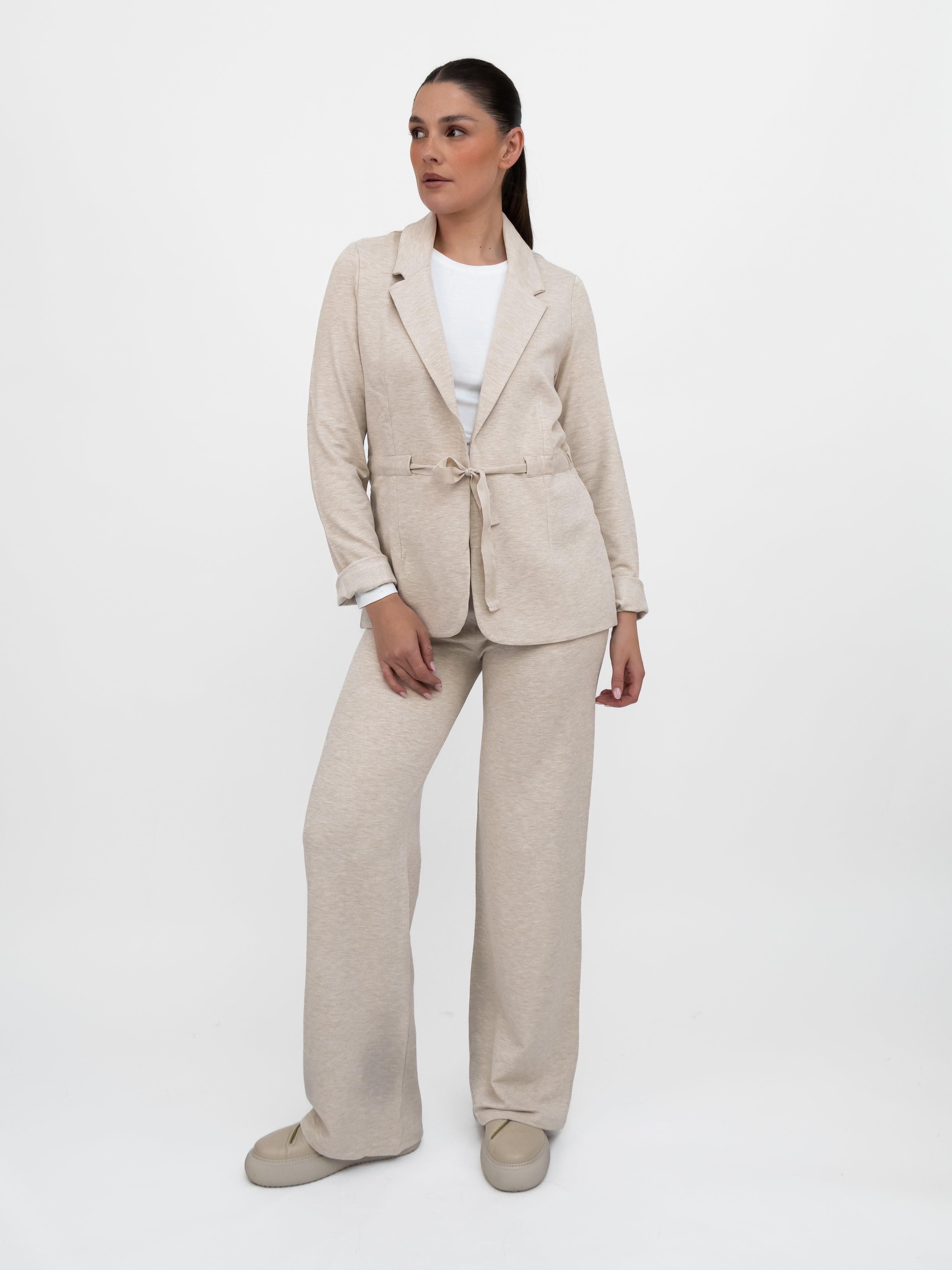 Majestic Filatures Pants Wide Leg Jogger in Ecru Marl