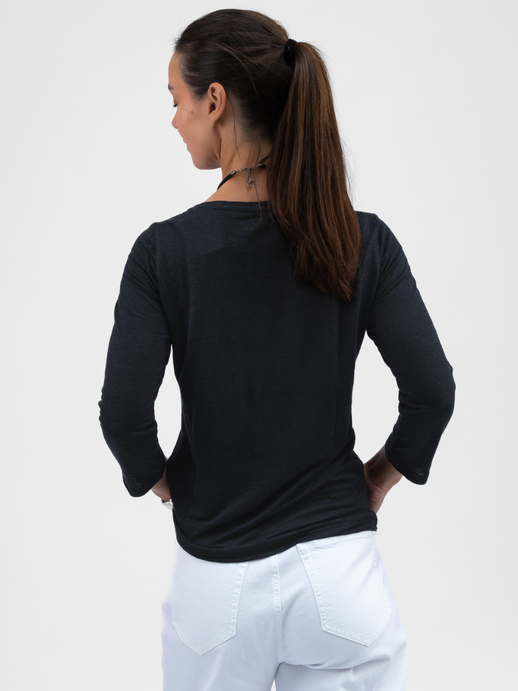 Majestic Filatures Top Bateau Top In Black From Majestic Filatures