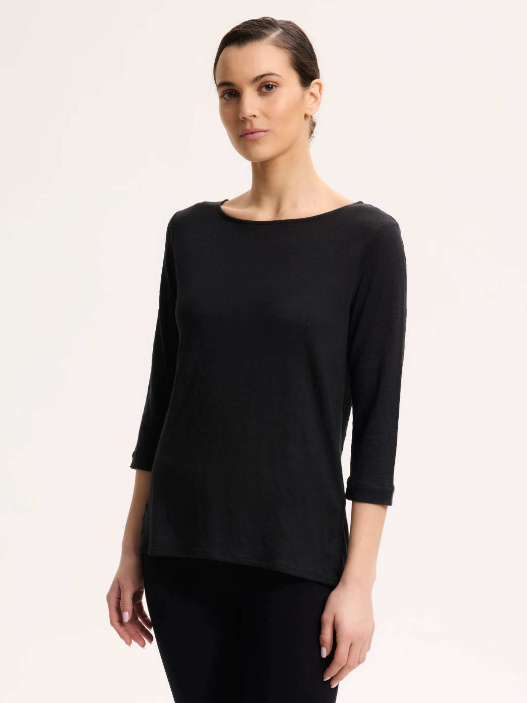 Majestic Filatures Top Bateau Top In Black From Majestic Filatures