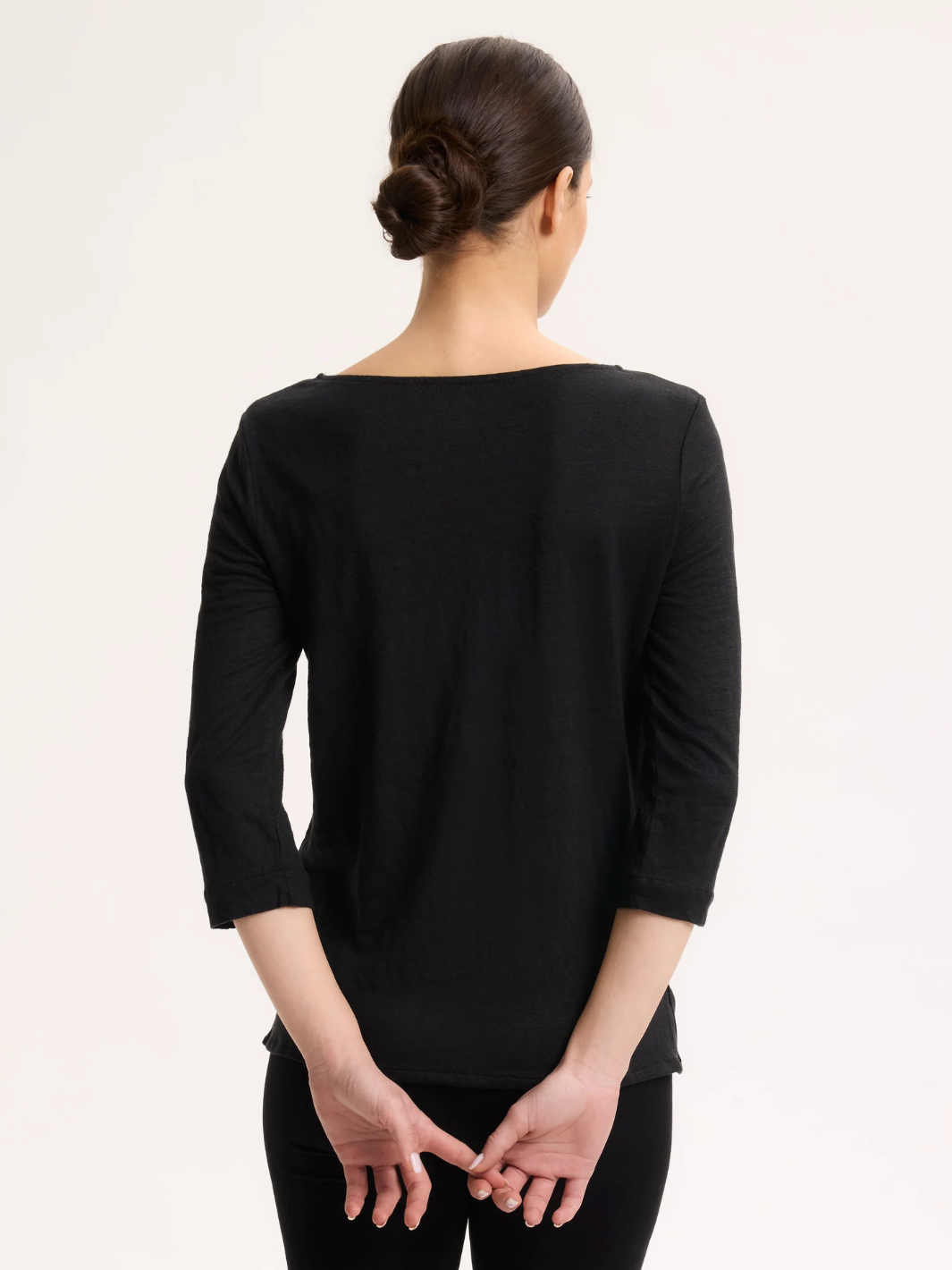 Majestic Filatures Top Bateau Top In Black From Majestic Filatures