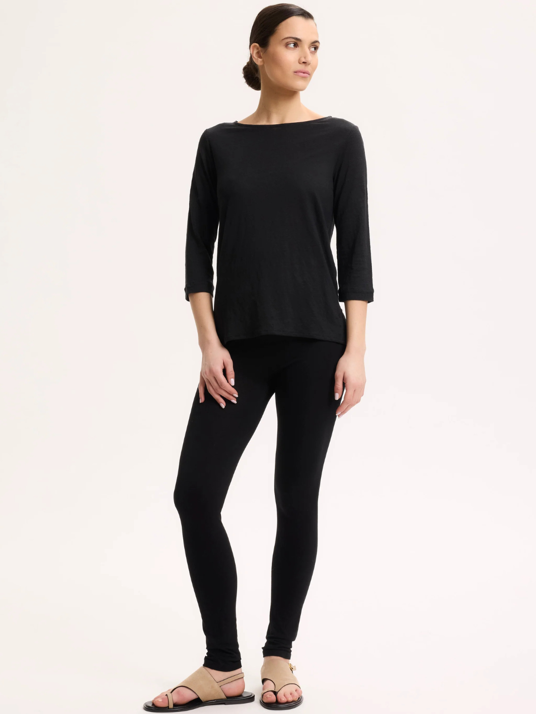 Majestic Filatures Top Bateau Top In Black From Majestic Filatures