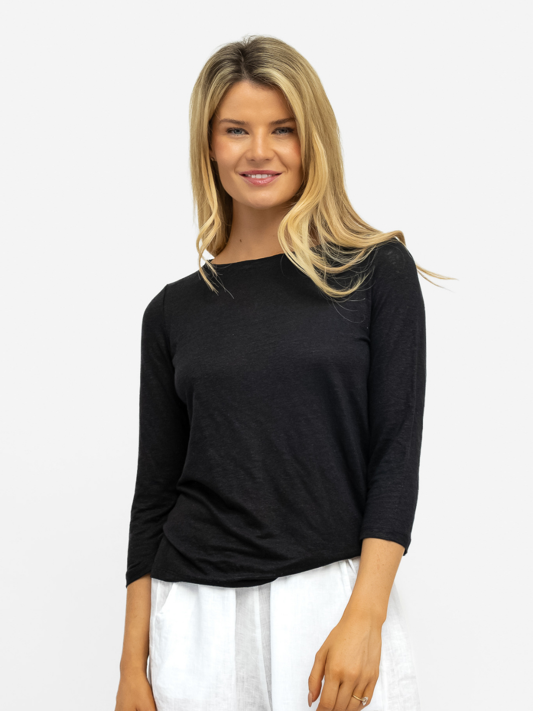 Majestic Filatures Top Bateau Top In Black From Majestic Filatures