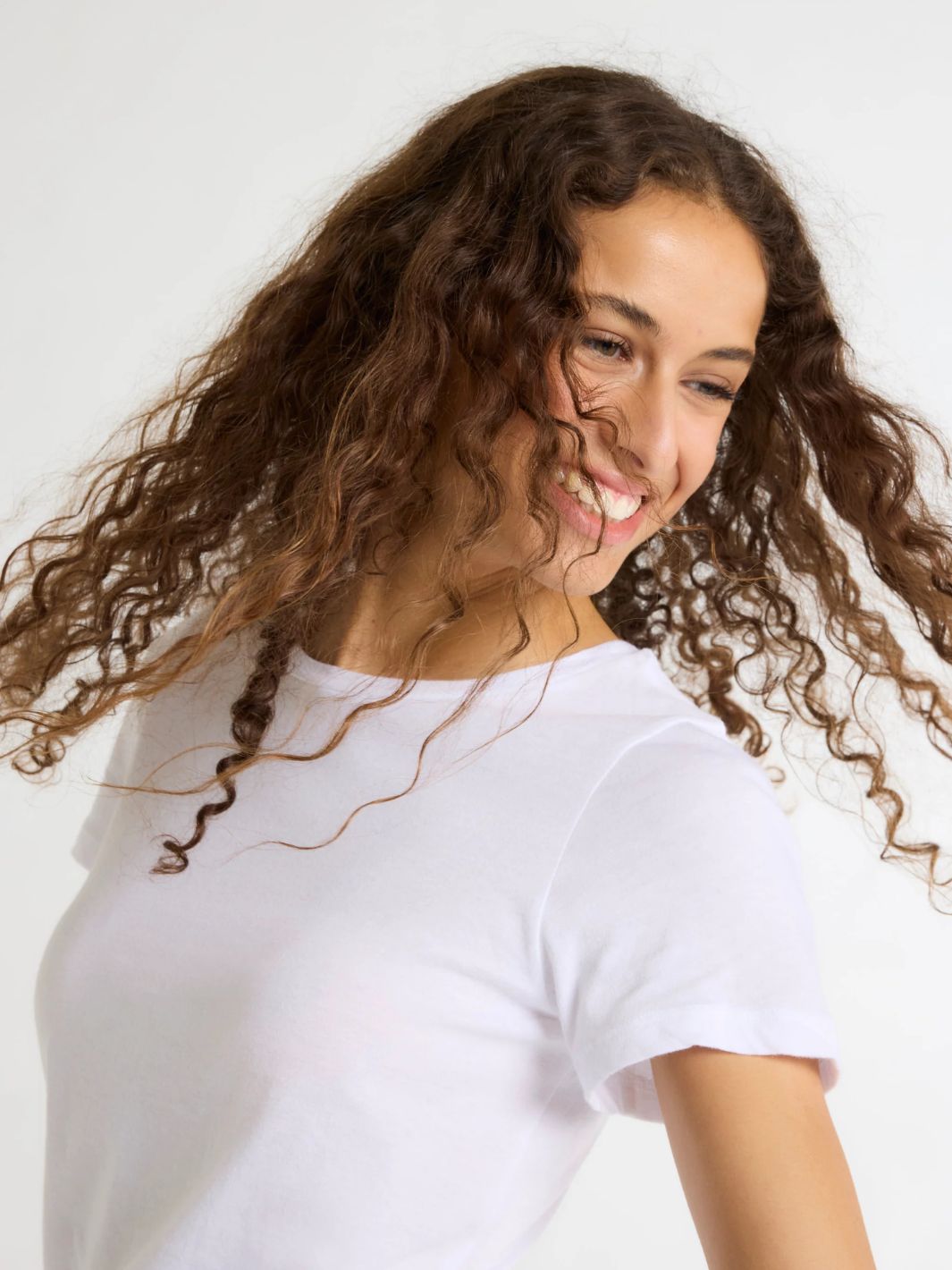 Majestic Filatures Top Polly Round Neck Tee In White From Majestic Filatures