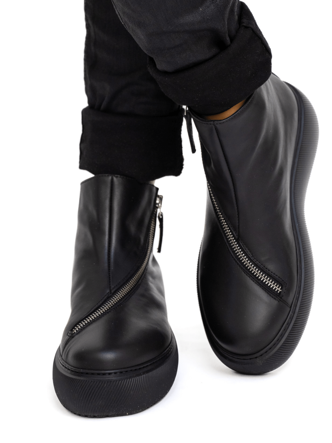 Nude of Scandanavia Sneaker Hedda 001 Black Sneaker In Capricorno Leather