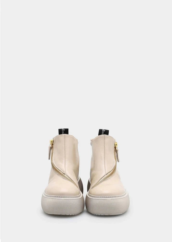 Nude of Scandanavia Sneaker Hedda 001 Latte Macchiato Sneaker In Capricorno Leather