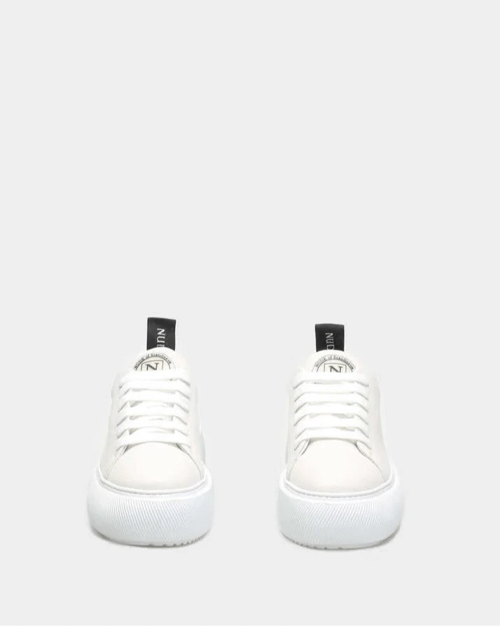 Nude of Scandanavia Sneaker Hedda 015 White Freddo Sneaker In Capricorno Leather
