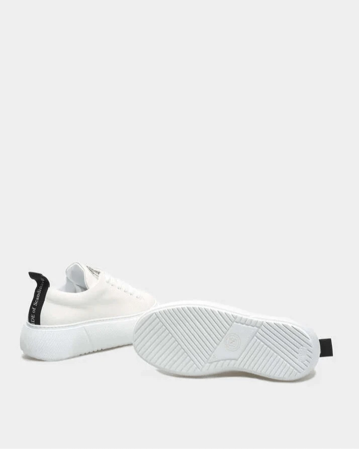 Nude of Scandanavia Sneaker Hedda 015 White Freddo Sneaker In Capricorno Leather