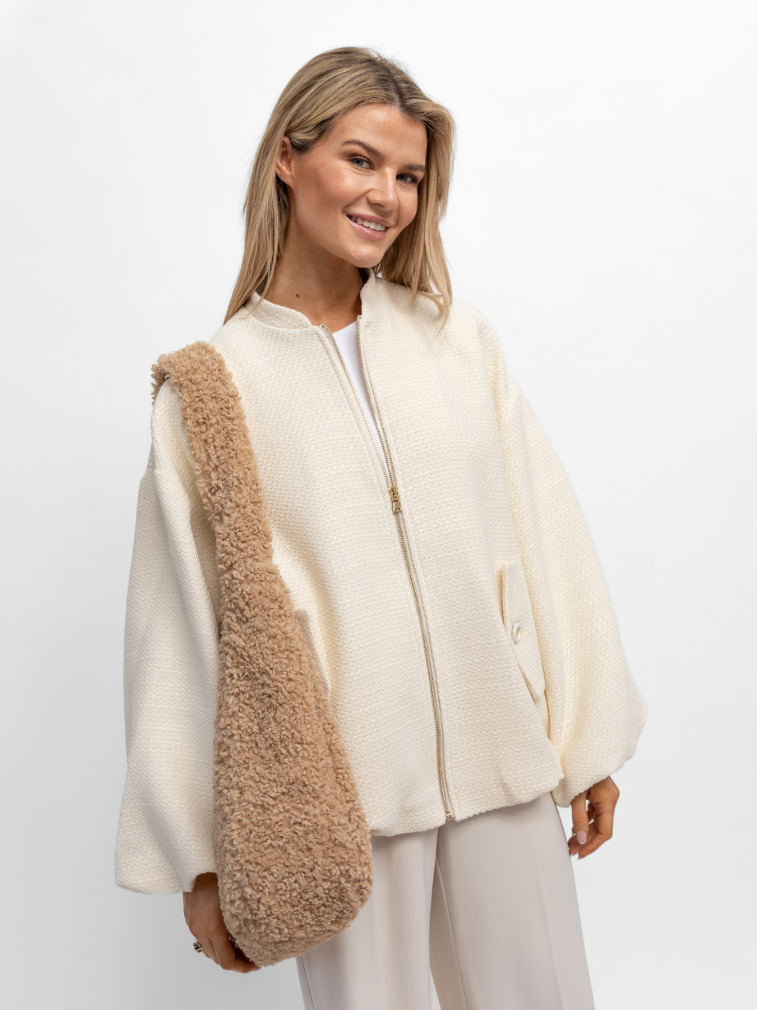 Nude of Scandinavia Bags One Size Nude of Scandinavia Handy Teddy Handbag in Beige