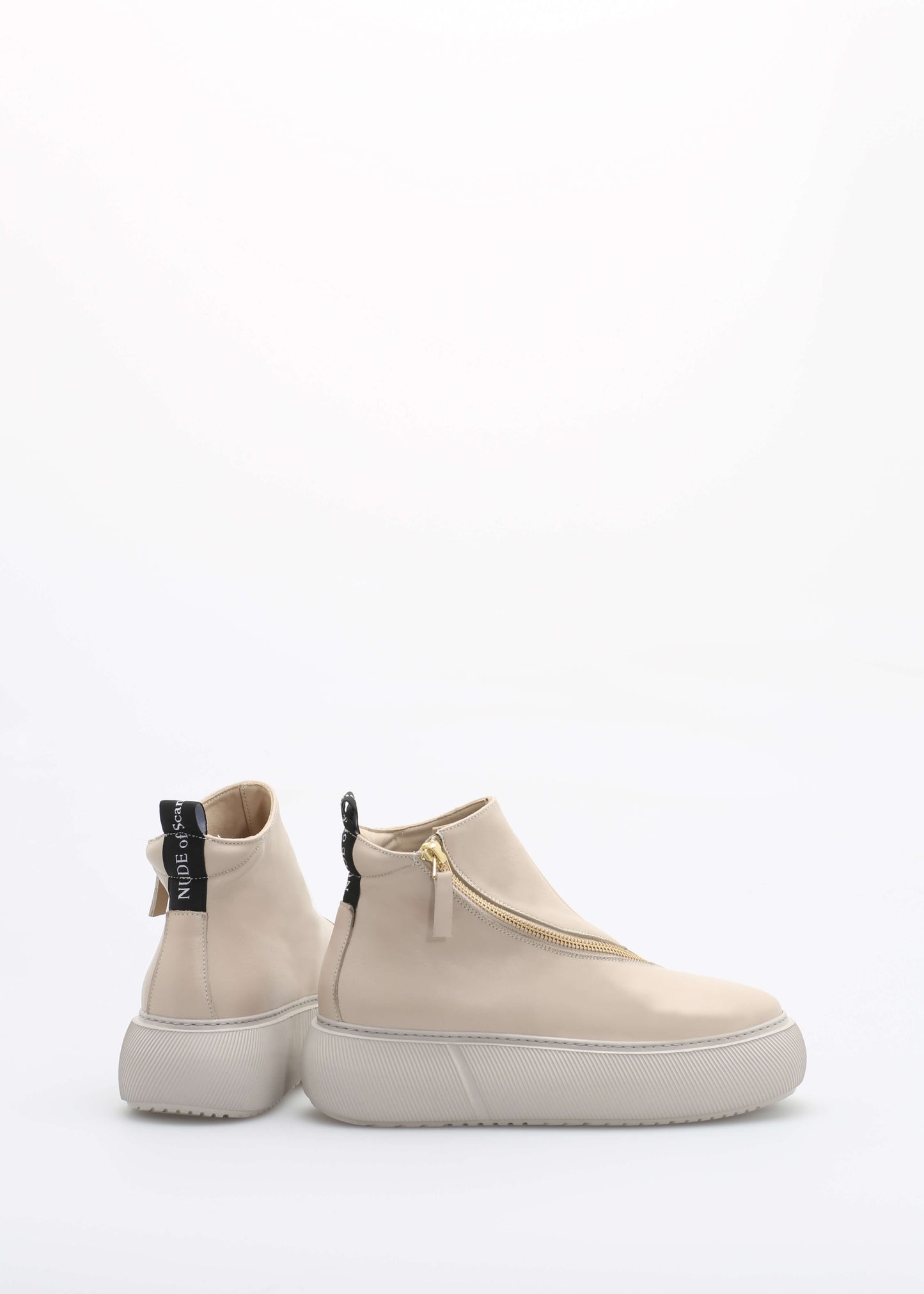 Nude of Scandinavia Boots Nude of Scandinavia Hedda Zipped Boots in Latte