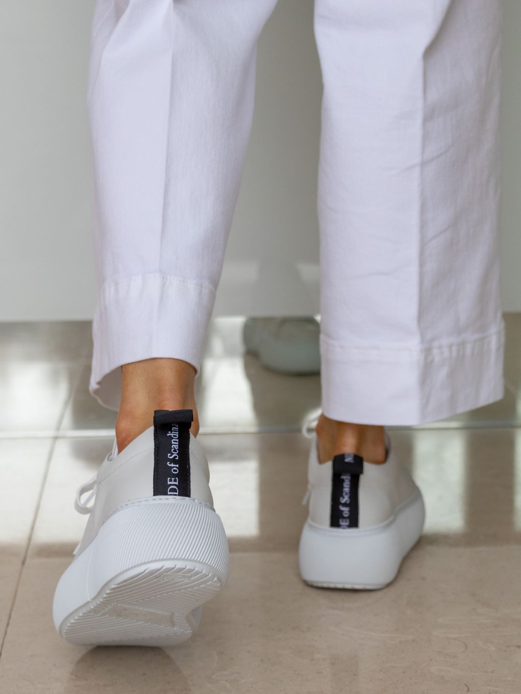 Nude of Scandinavia Sneakers Nude of Scandinavia Hedda Lace-Up Sneakers in White