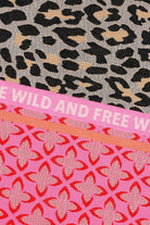 Ombré London Scarf One Size Wild & Free Pink, Orange & Leopard