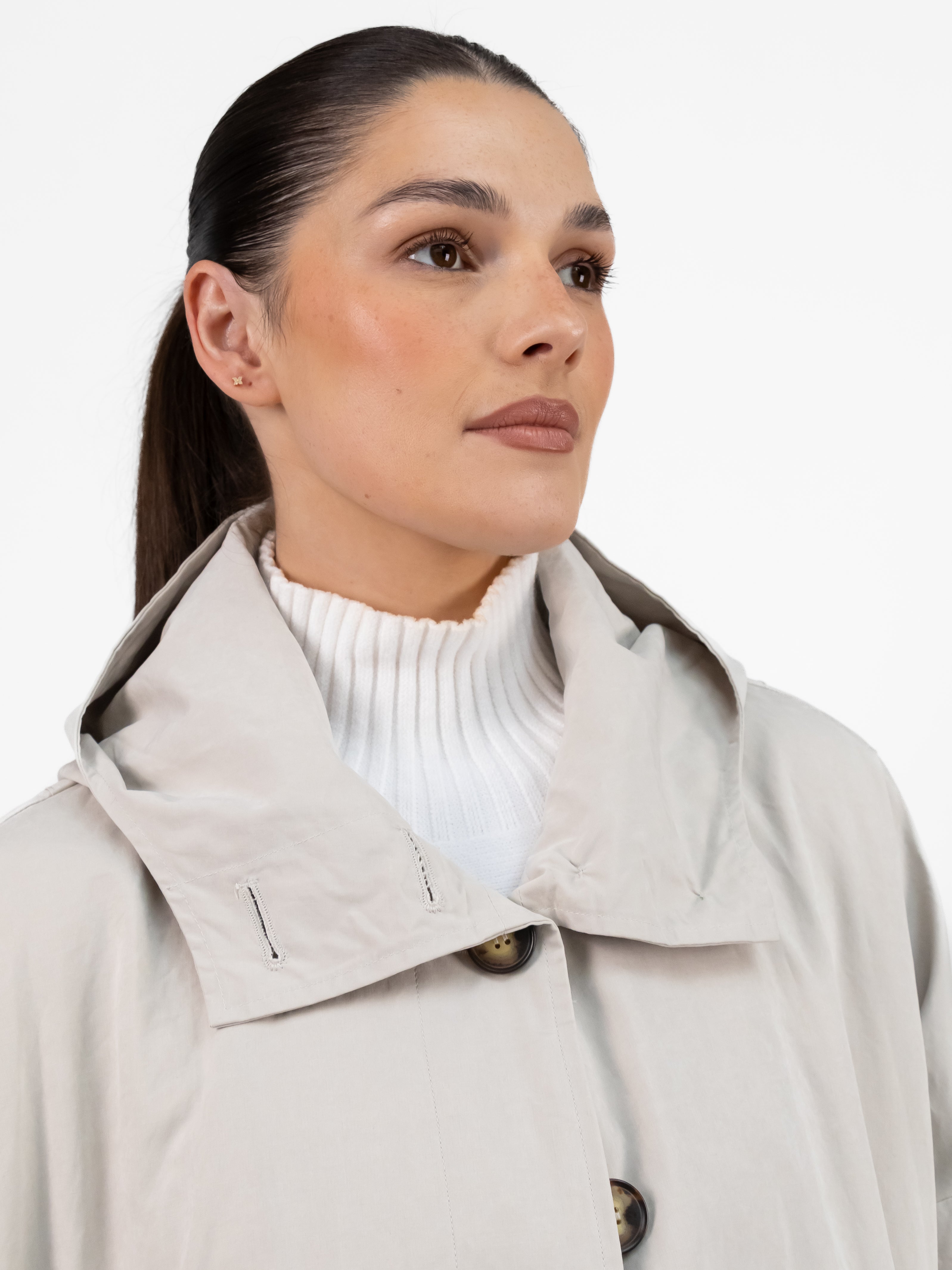 Prêt pour Partir Parkas Eva Cor Parka in Chalk