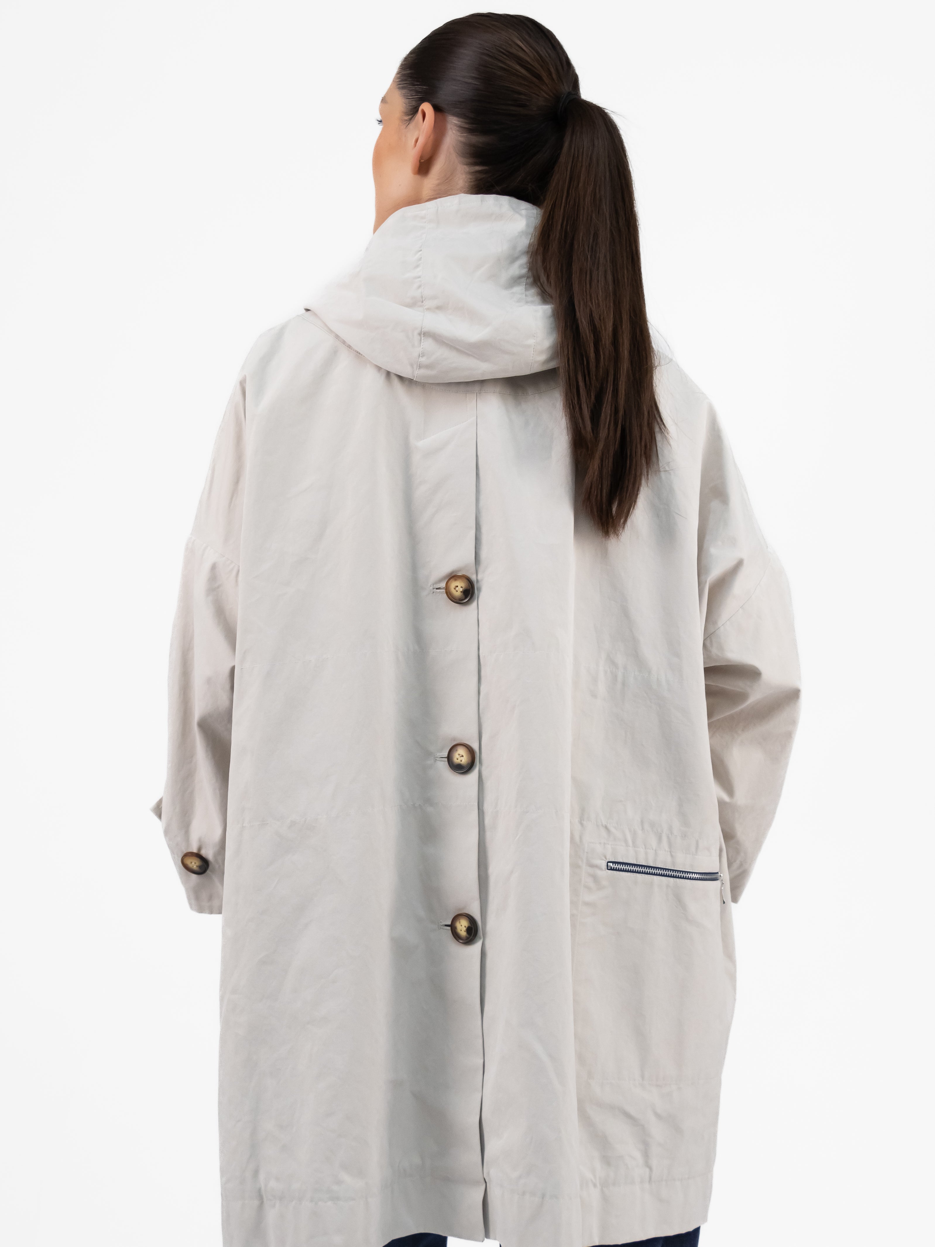 Prêt pour Partir Parkas Eva Cor Parka in Chalk