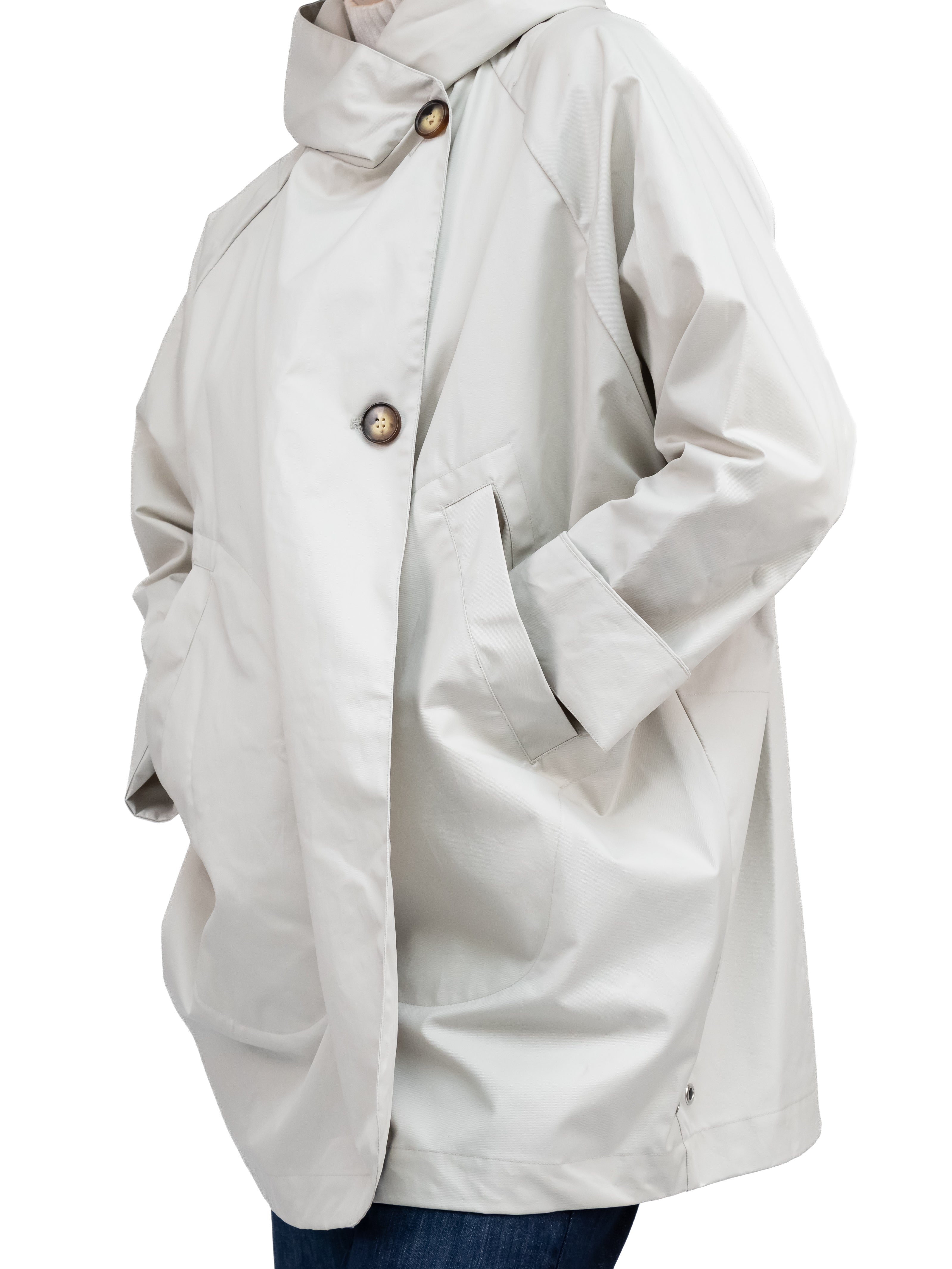 Prêt pour Partir Parkas Paola Cow Parka in Chalk