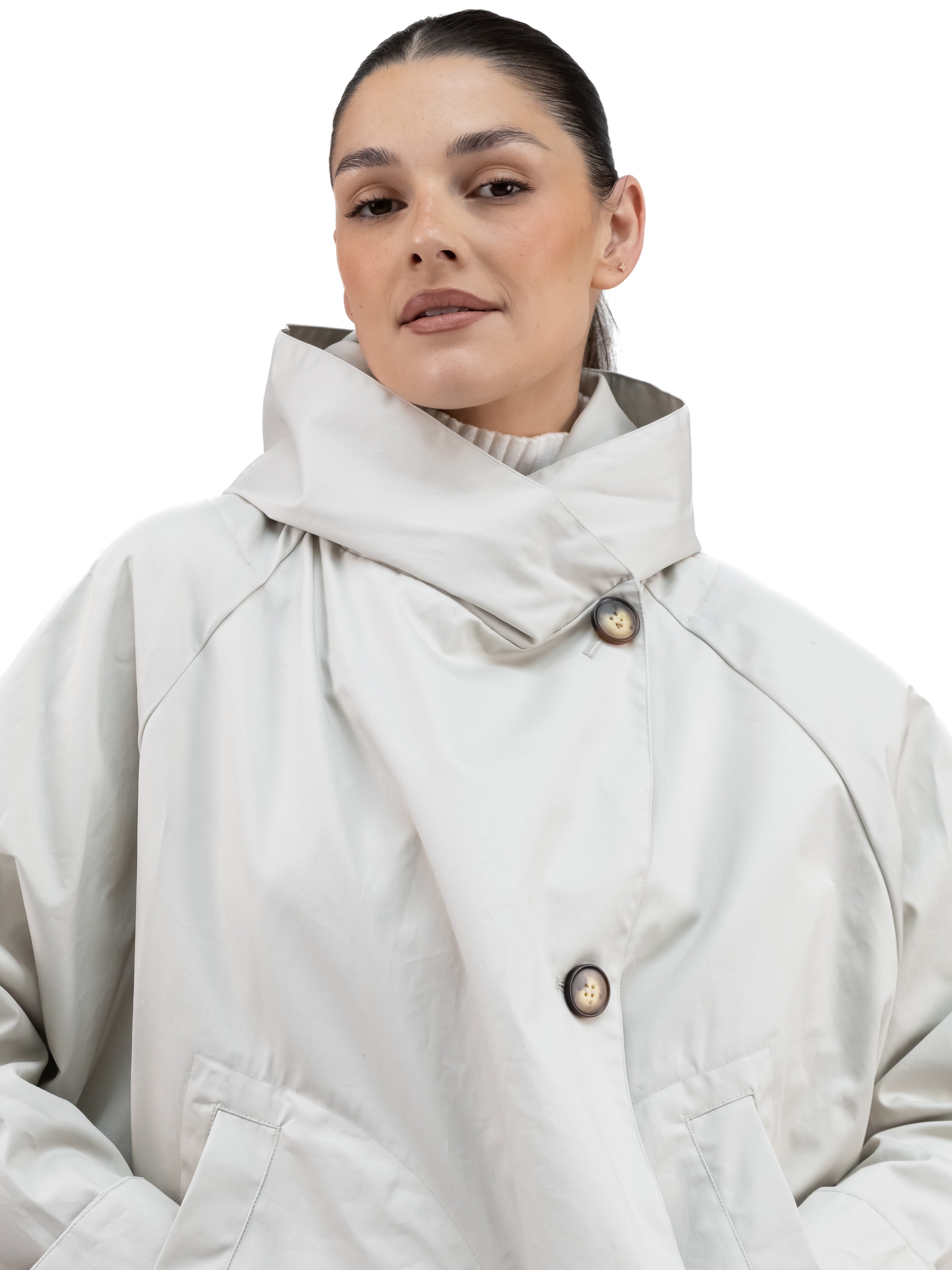 Prêt pour Partir Parkas Paola Cow Parka in Chalk