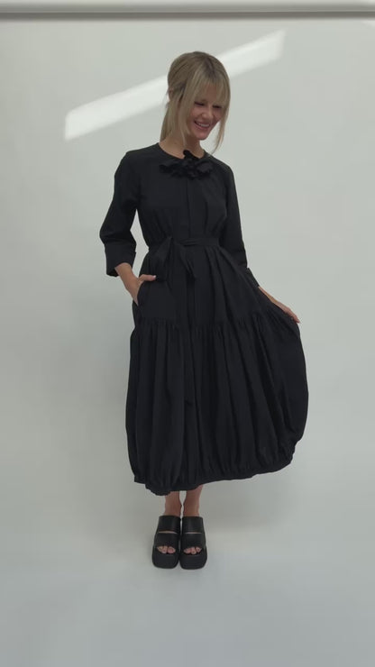 Les Filles D'Ailleurs Prairie Dress in Black