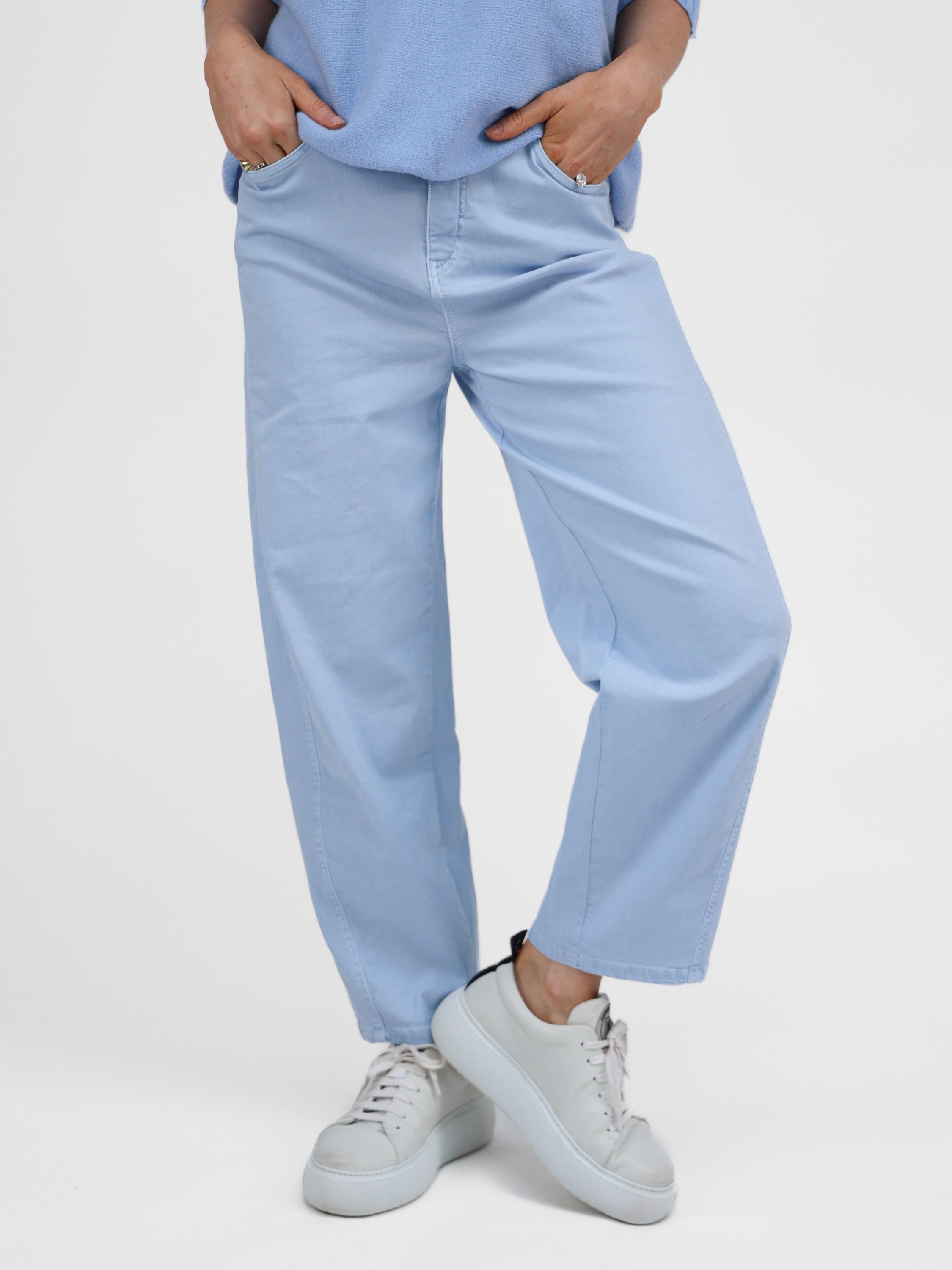 Raffaello Rossi Jeans Hanni 7/8 Coloured Denim in Light Blue