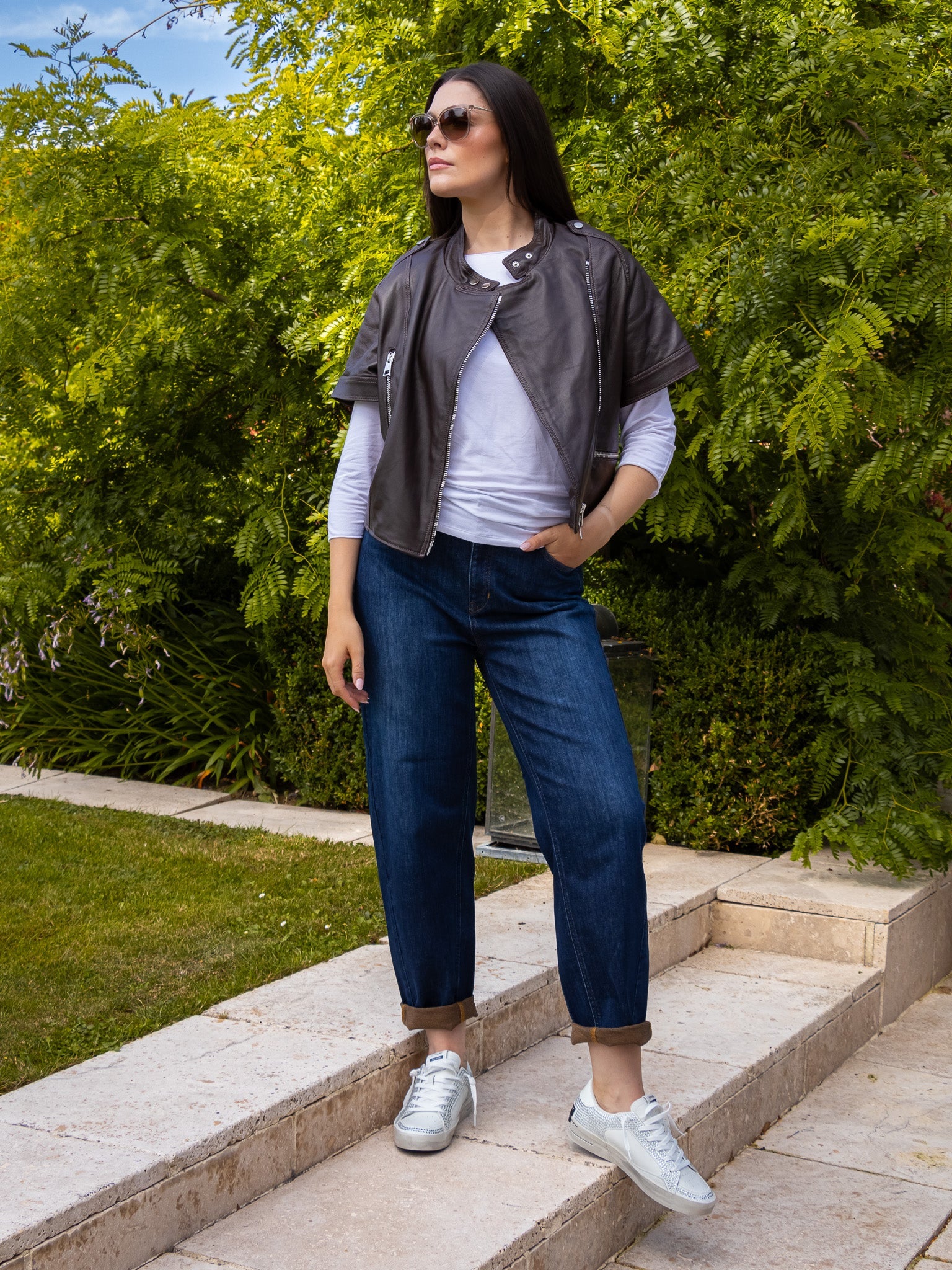 Raffaello Rossi Jeans Hanni 7/8 Jeans in Brownish Denim