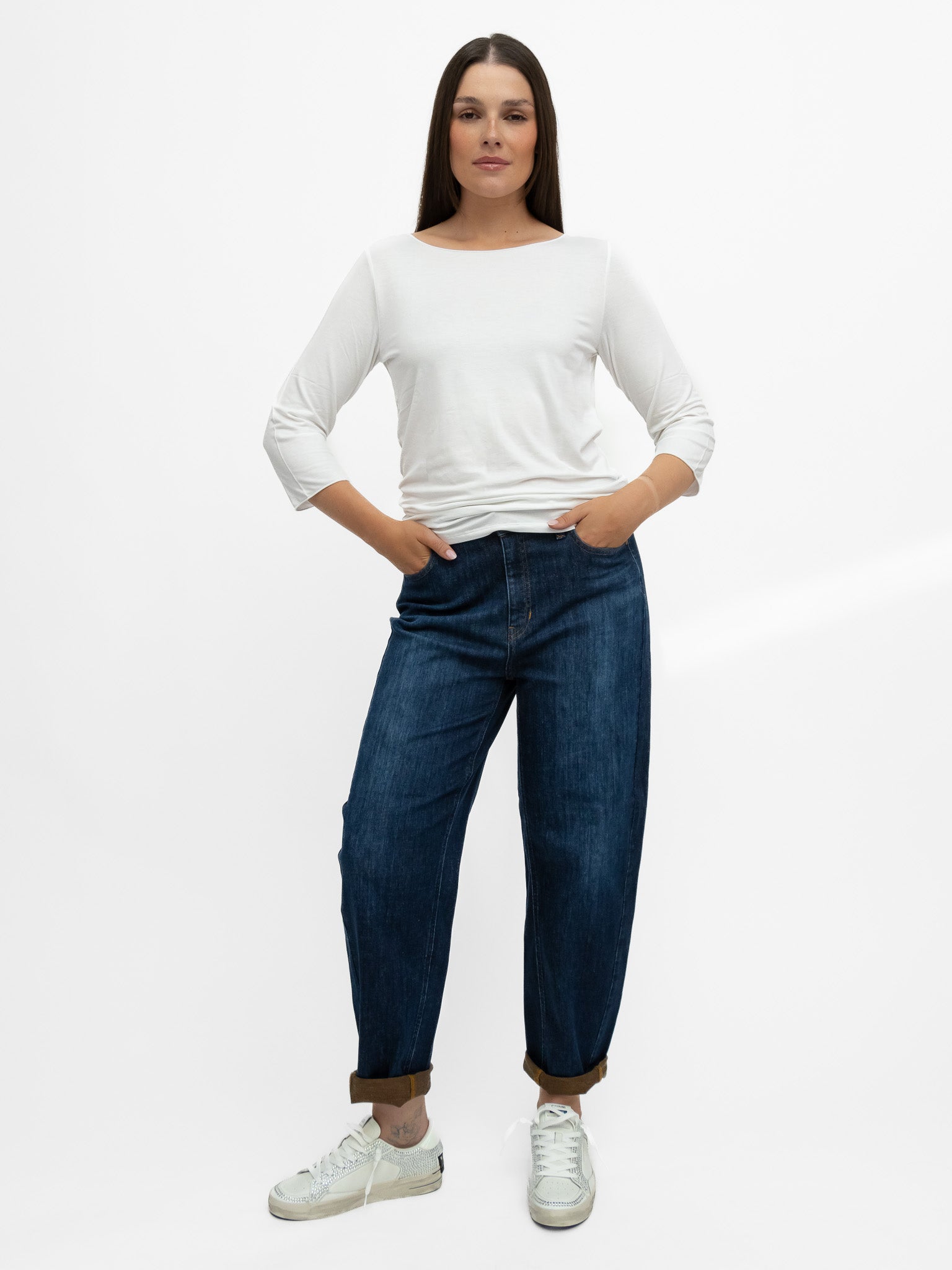 Raffaello Rossi Jeans Hanni 7/8 Jeans in Brownish Denim