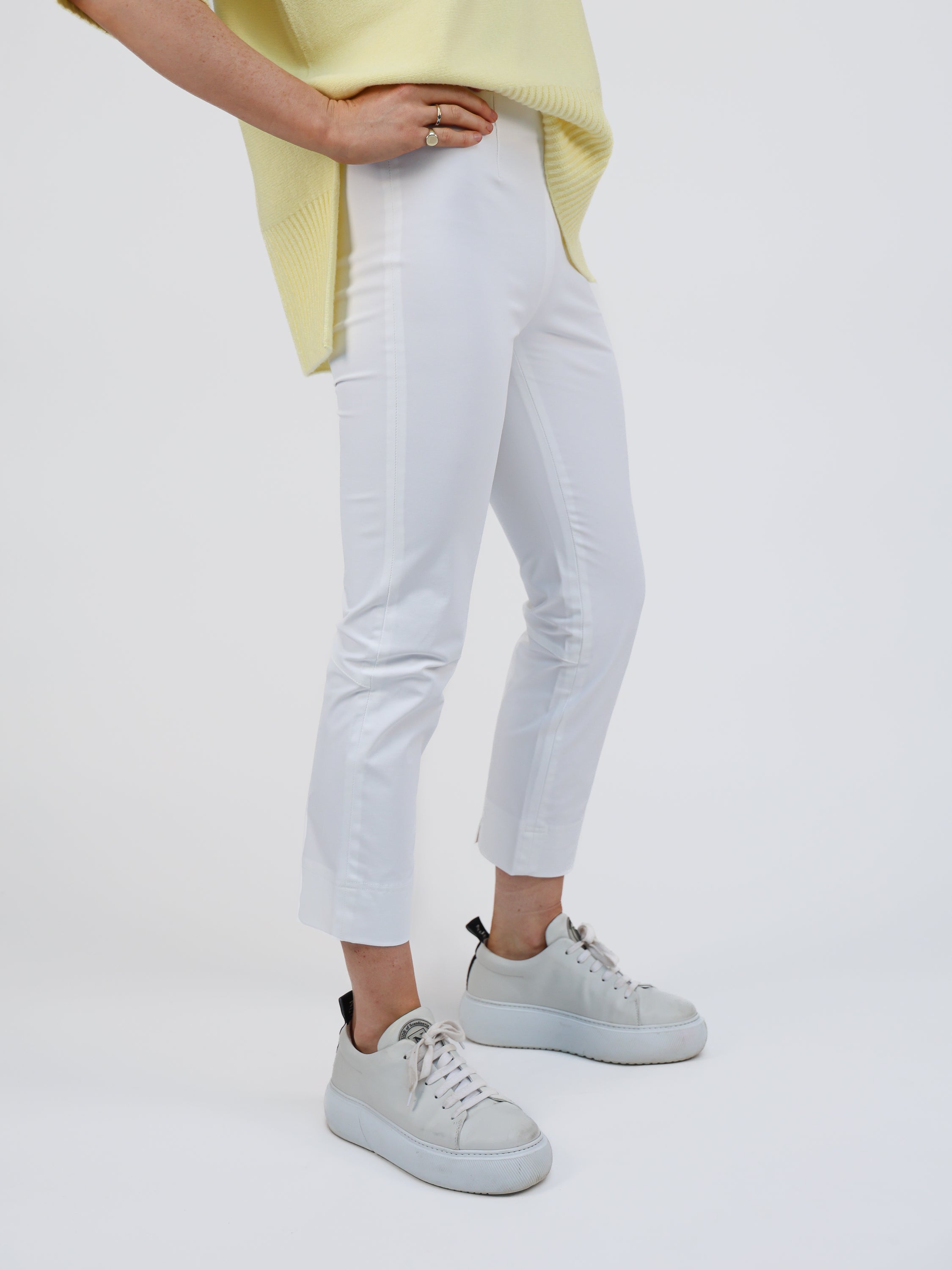 Raffaello Rossi Jeans Penny 6/8 Techno Cotton Superstretch in White