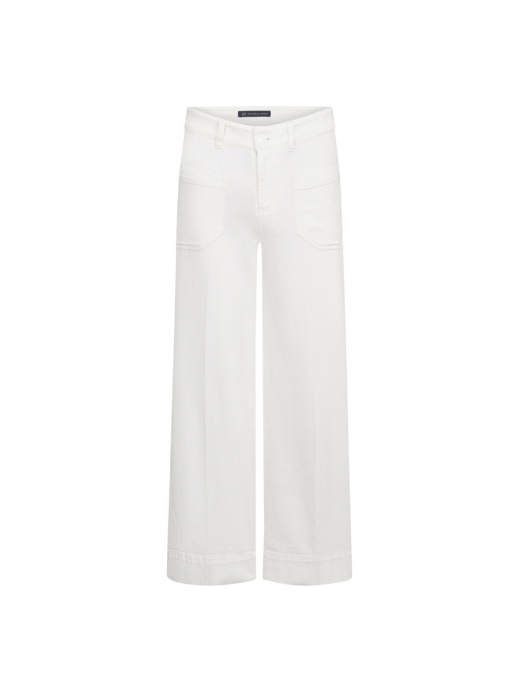 Raffaello Rossi Trousers Miru Wide Leg Jeans In White Denim From Raffaello Rossi