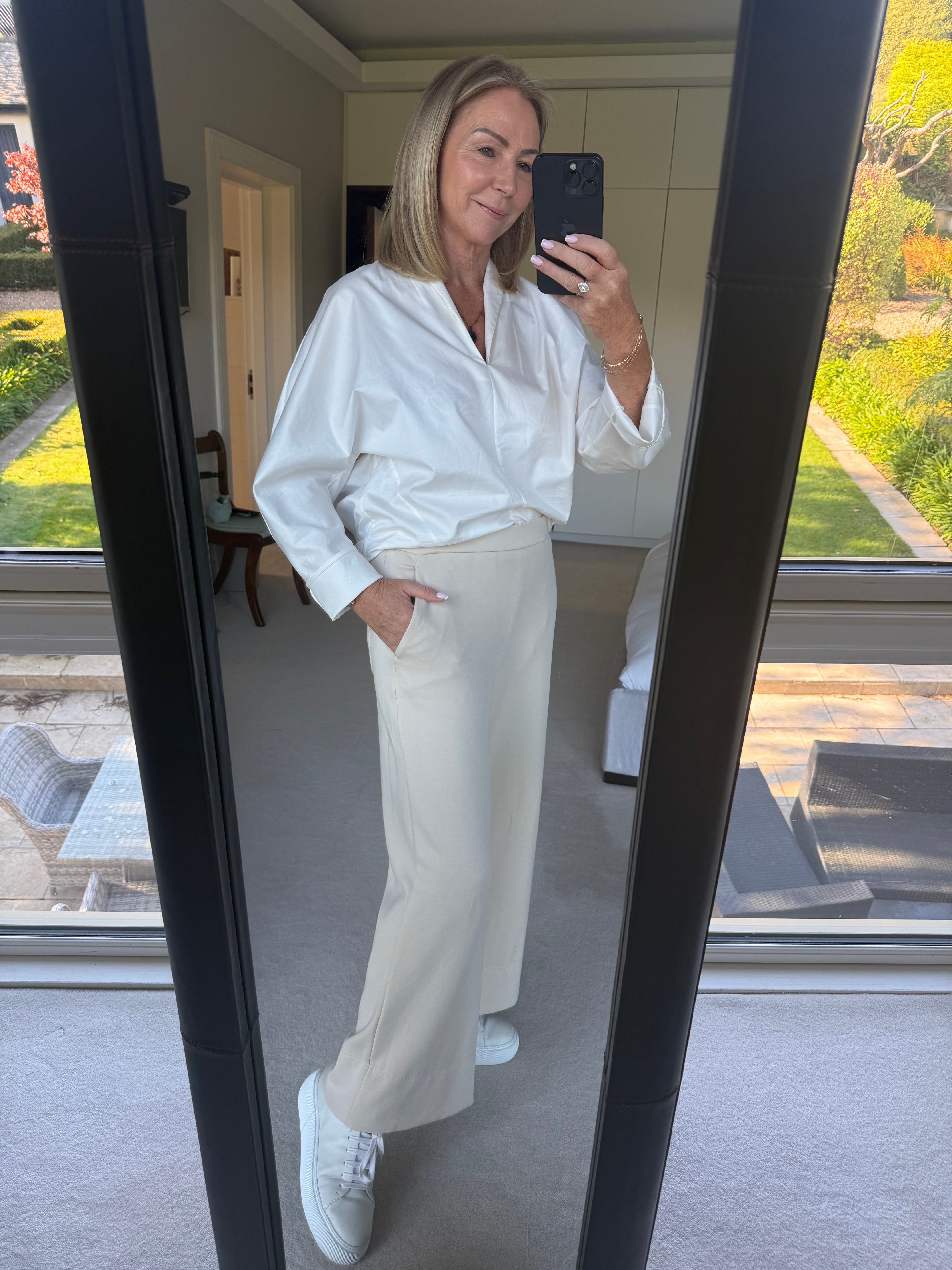 Raffaello Rossi Trousers Palina 6/8 Sport Cosy Jersey Pants in Almond