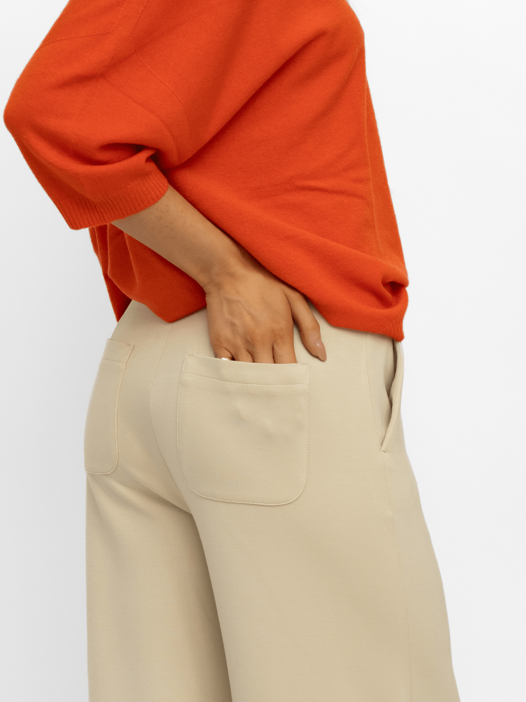 Raffaello Rossi Trousers Palina 6/8 Sport Cosy Jersey Pants in Almond Milk