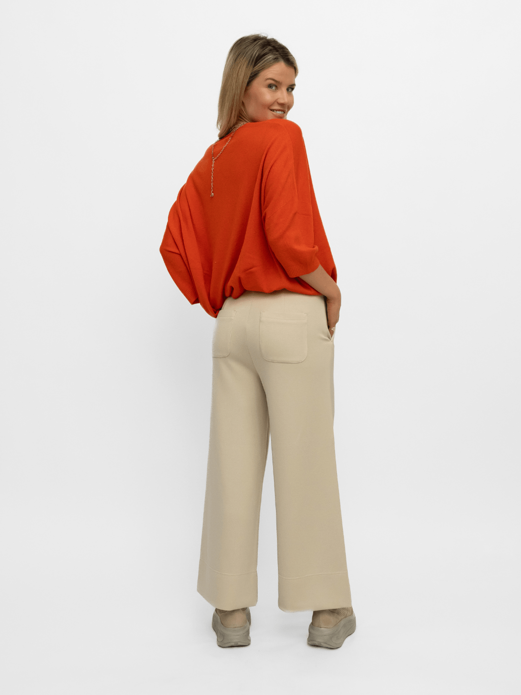 Raffaello Rossi Trousers Palina 6/8 Sport Cosy Jersey Pants in Almond Milk