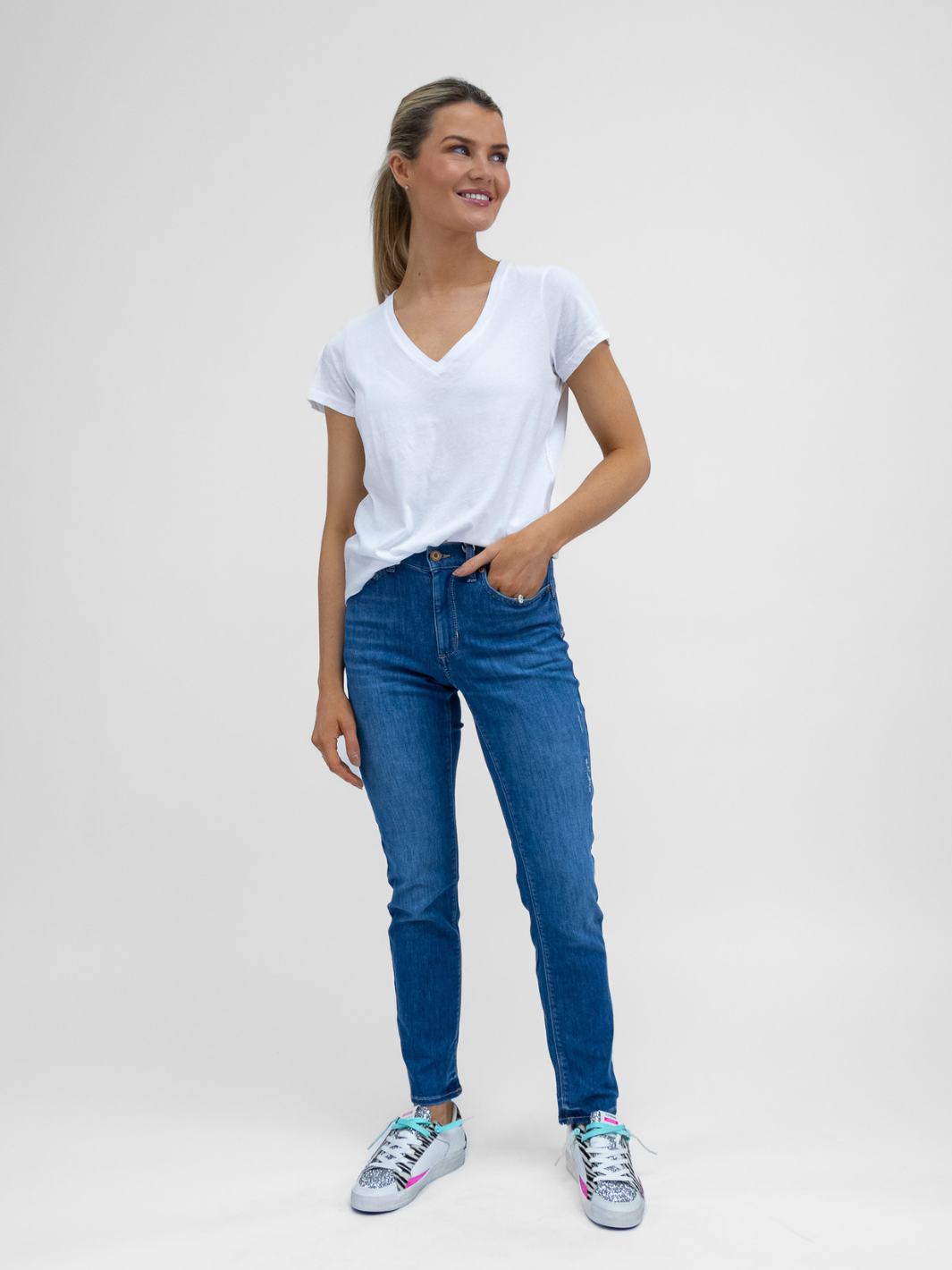 Raffaello Rossi Trousers Suzy Soft And Stretchy Skinny Denim Jeans In Blue From Raffaello Rossi