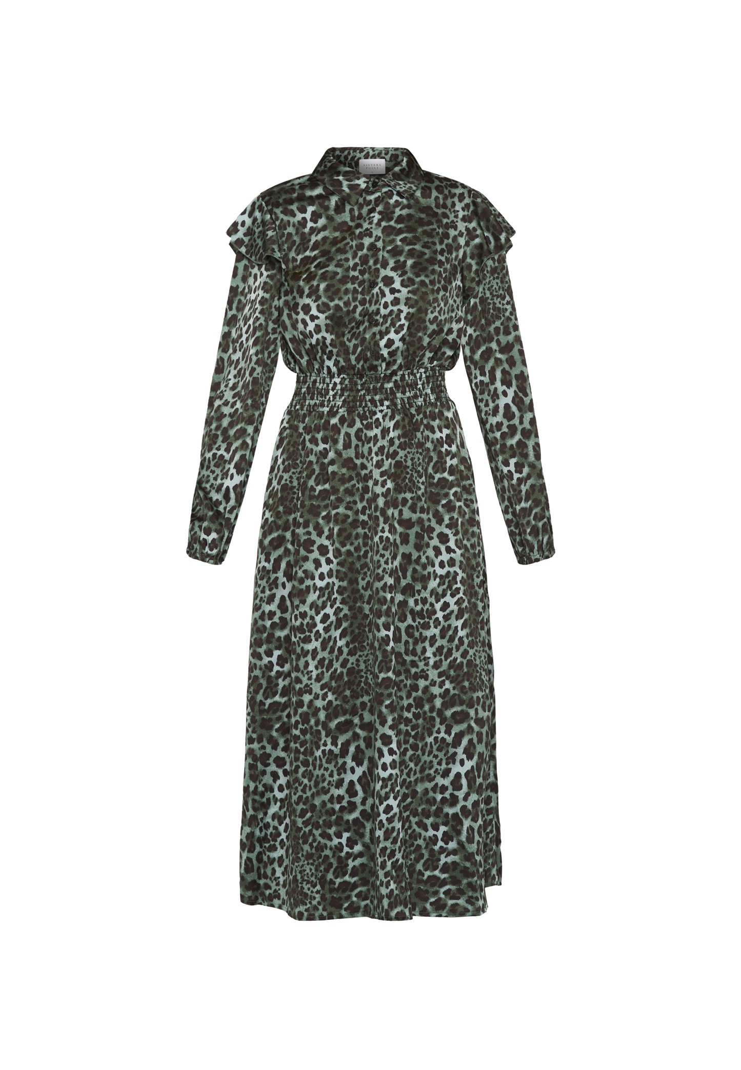 Sisters Point Dress Vimart Khaki Leopard Print Dress