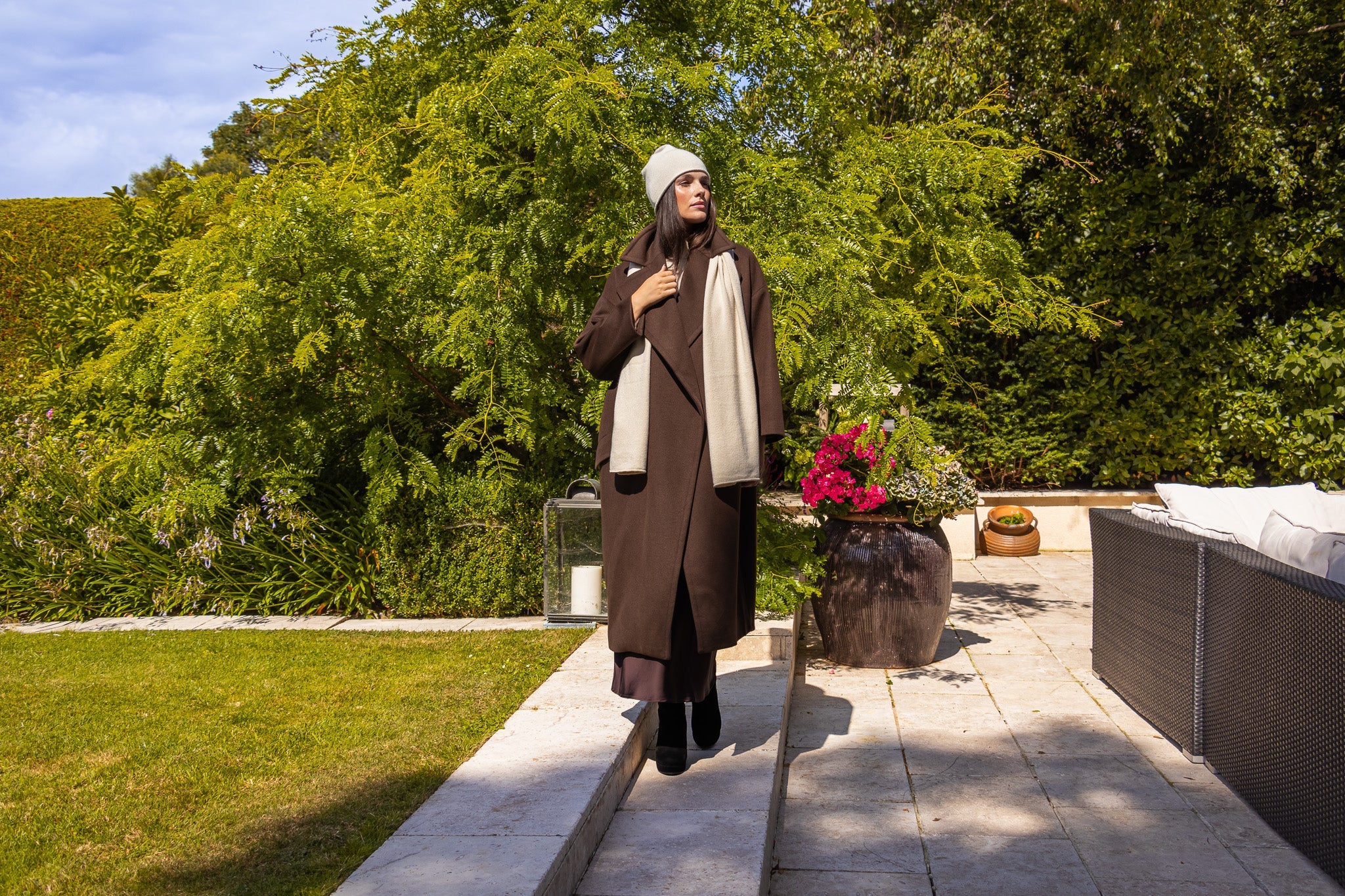 Garbo Chocolate Brown Oversized Coat