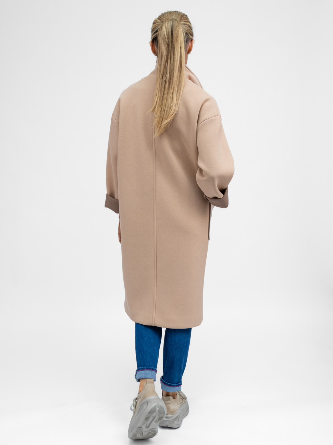 The Italian Collection Coat Scuba Coat In Caramel From The Italian Collection