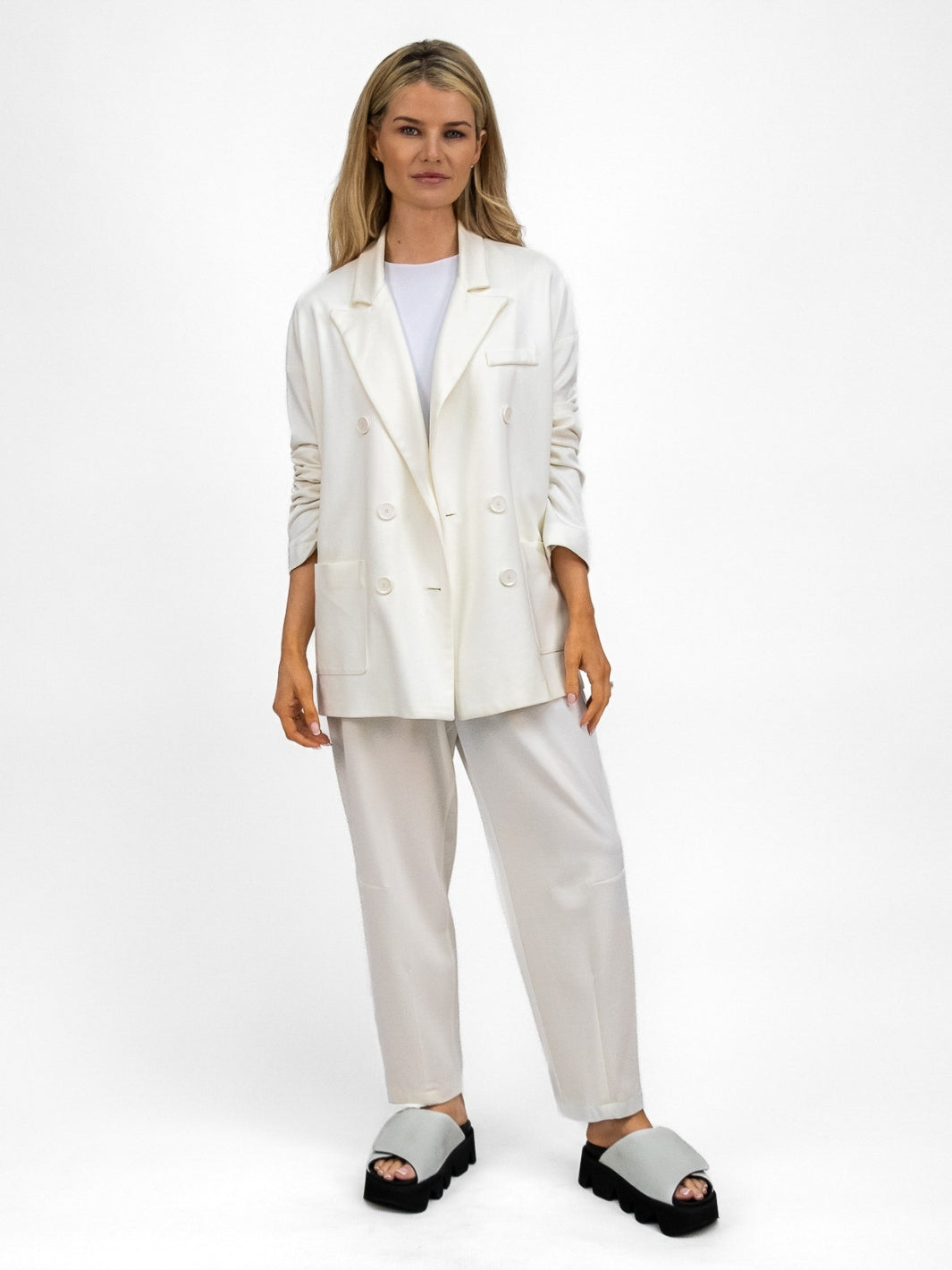 The Italian Collection Jacket Travel Blazer In Latte From The Italian Collection