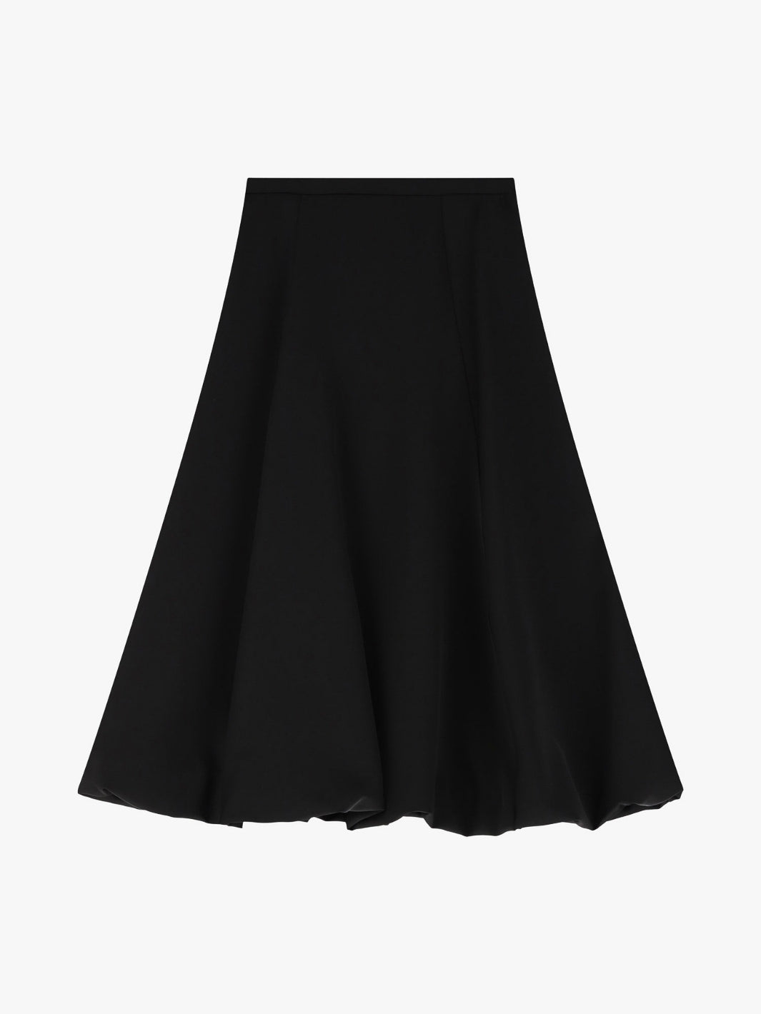 The Italian Collection Skirt Tulip A Line Satin Skirt In Black From The Italian Collection