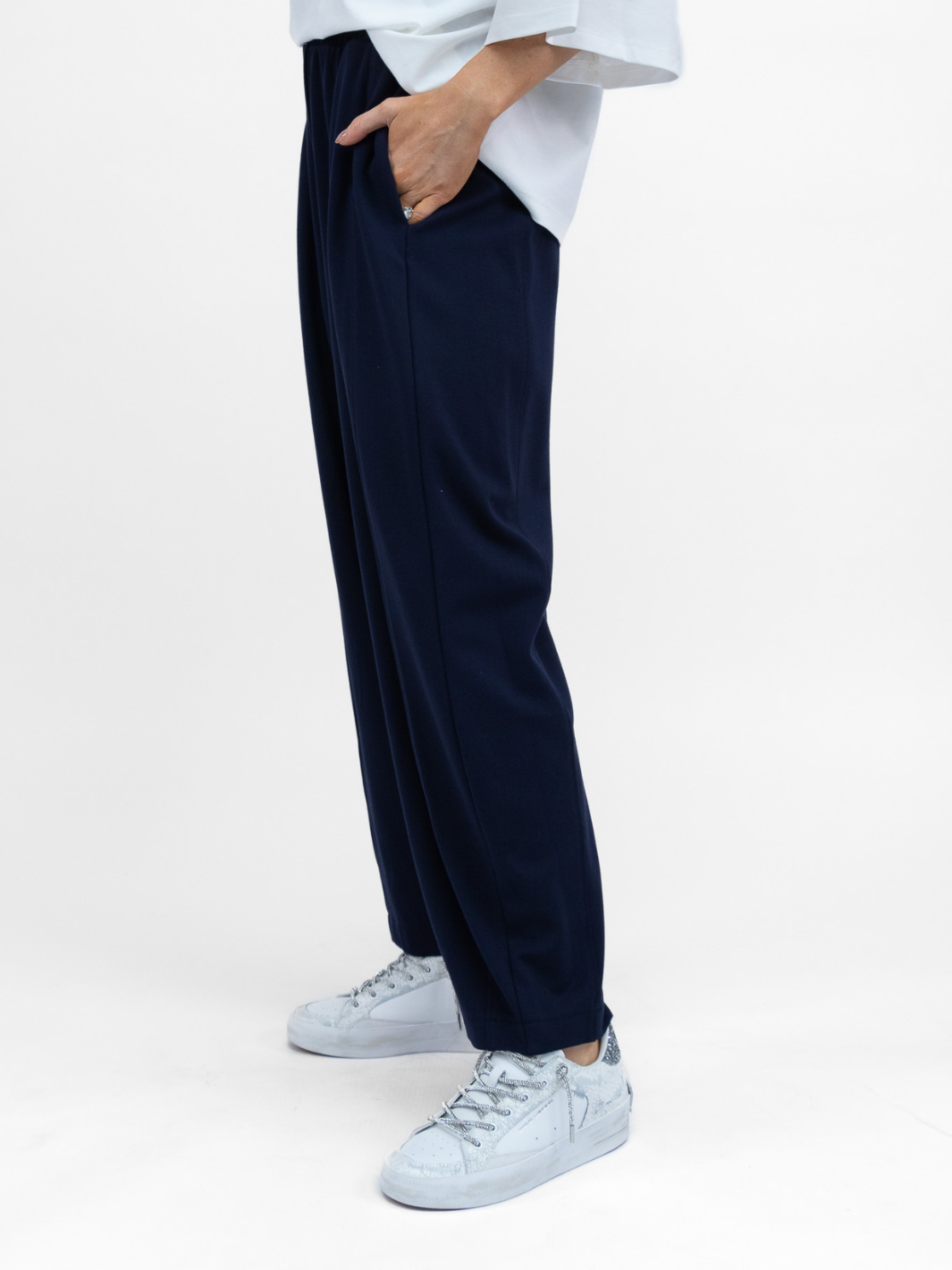 The Italian Collection Trousers Tokyo Travel Trousers In Navy From The Italian Collection