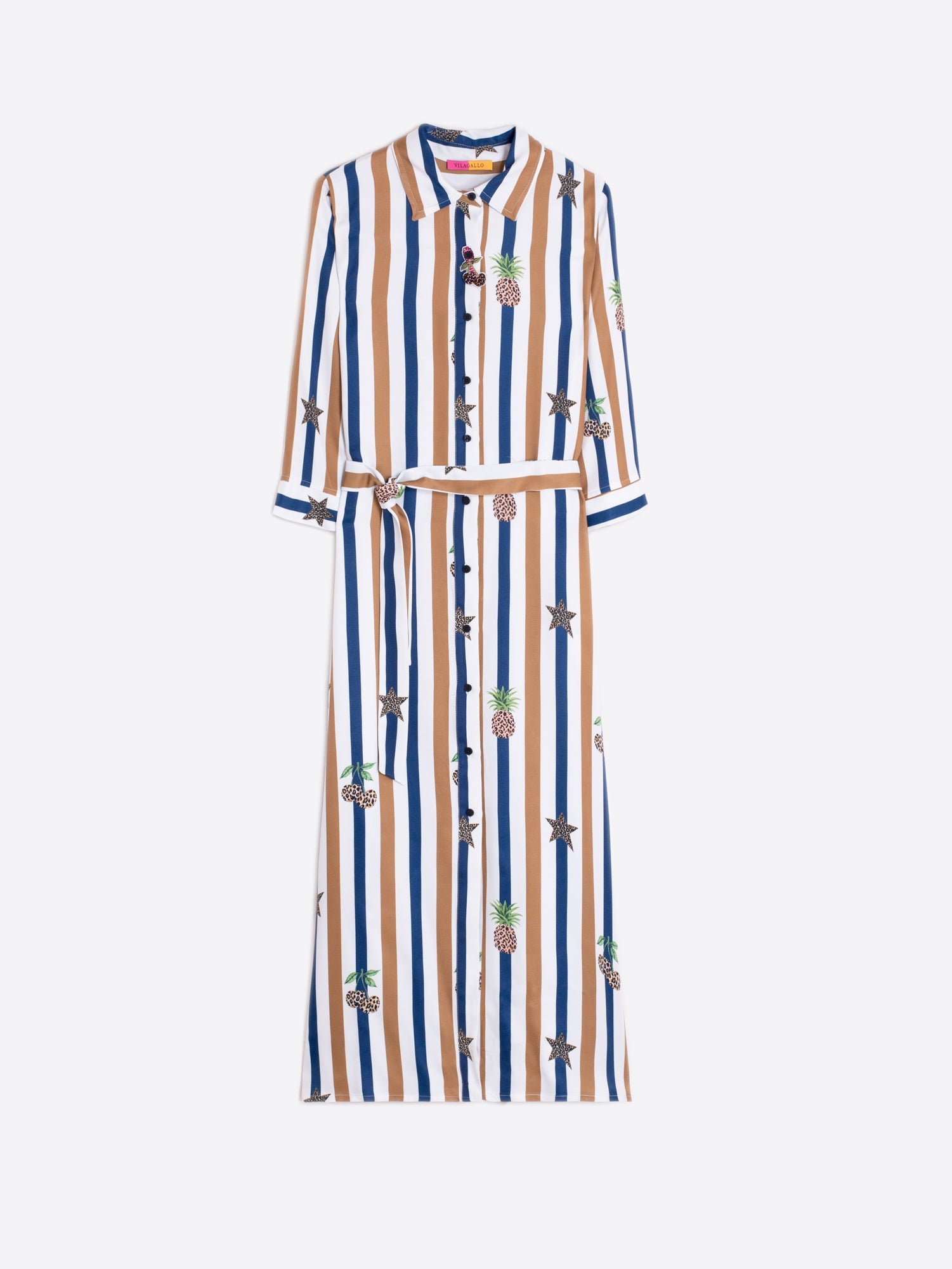 Vilagallo Dress Cherry Stripe Dress