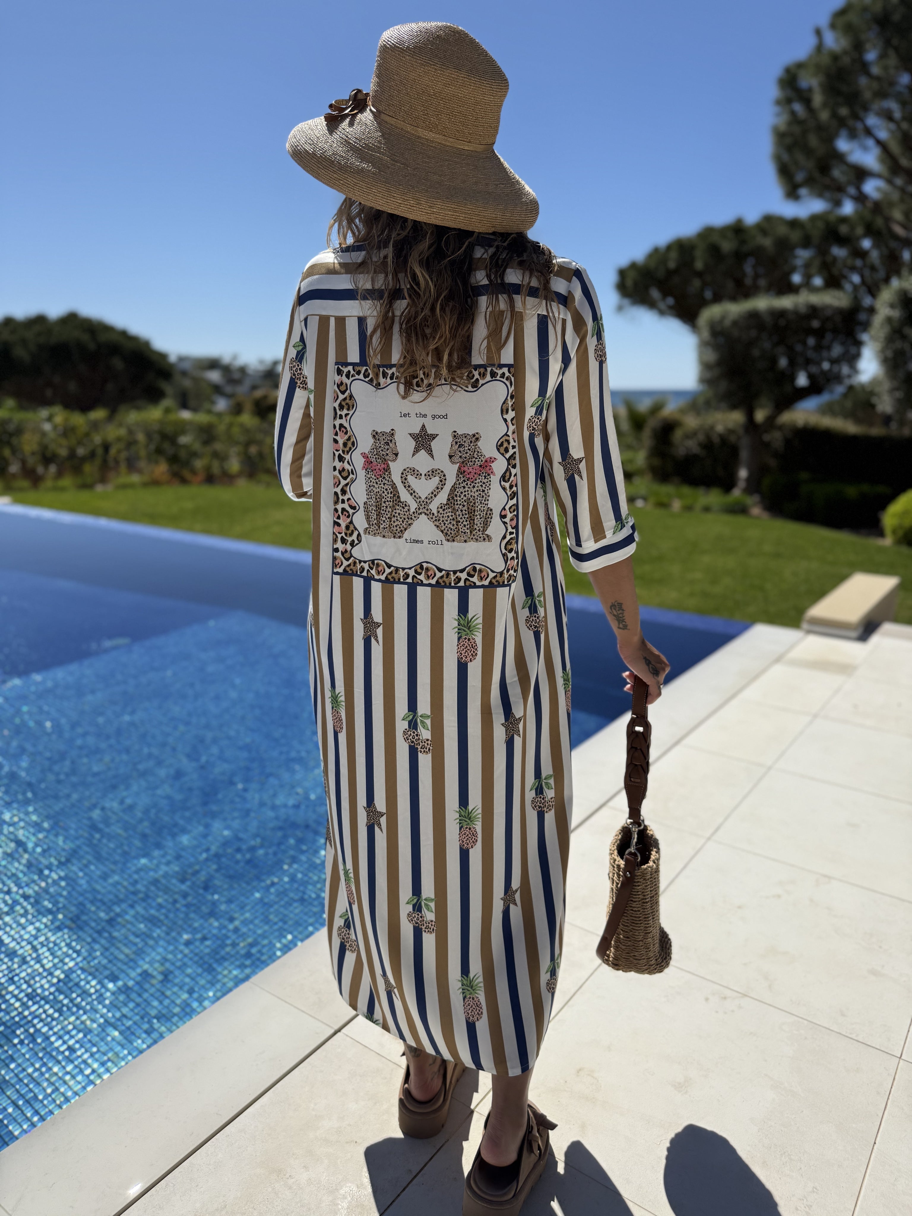 Vilagallo Dress Cherry Stripe Dress